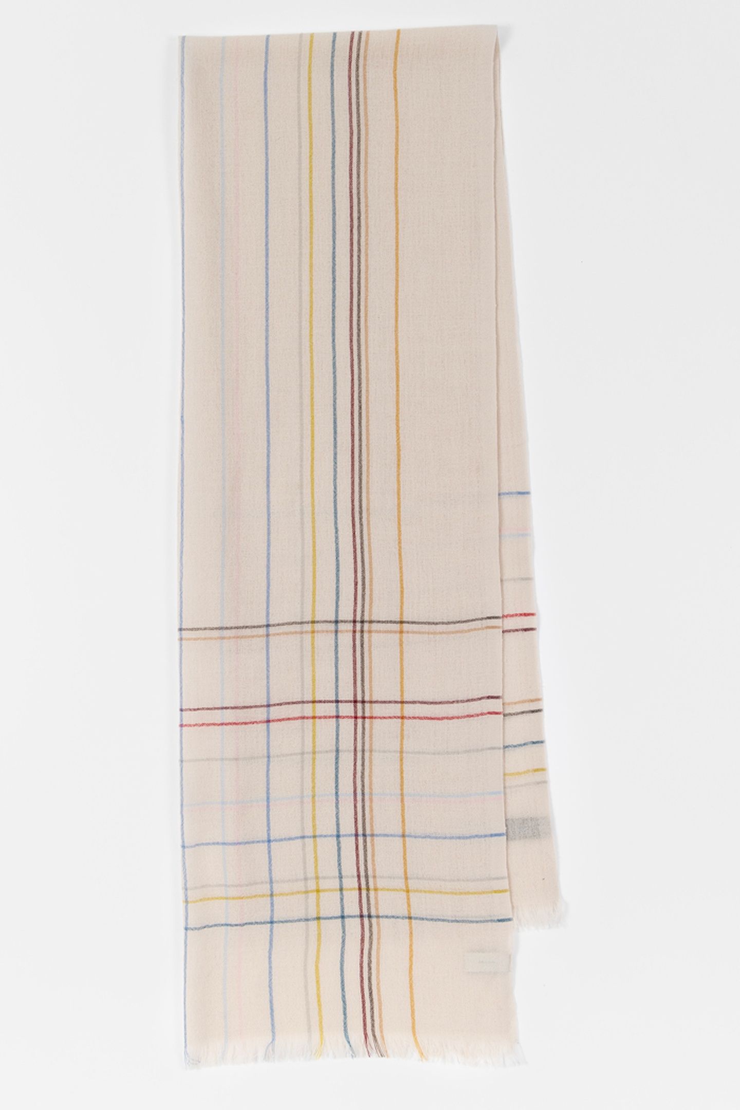 WOSCARF BRKN SIG CHCK OFF WHITE 4