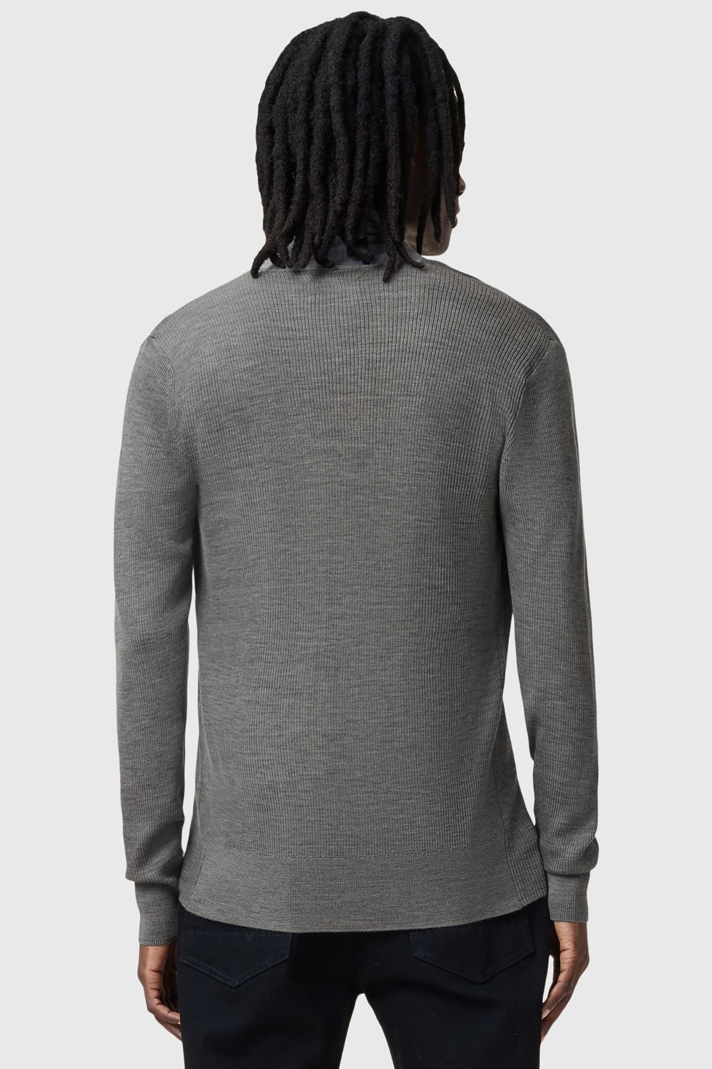 MODE MERINO OPEN CAR FOSSIL GREY 2