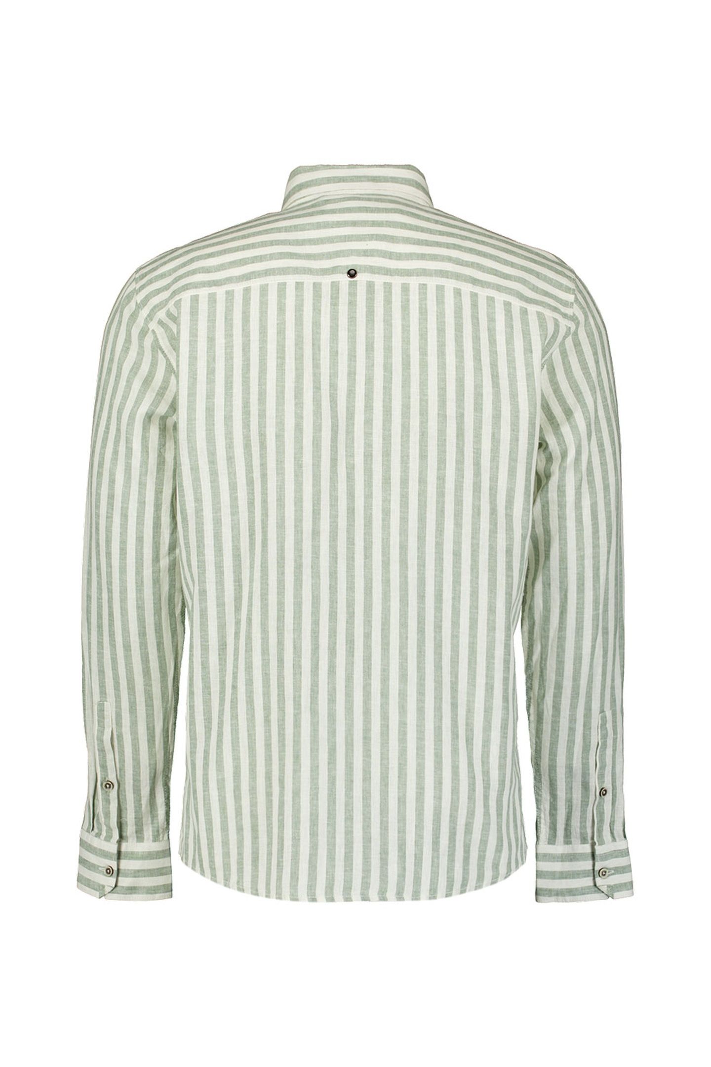 SHIRT VERICAL BIG STRIPES WITH LINEN GREEN 5