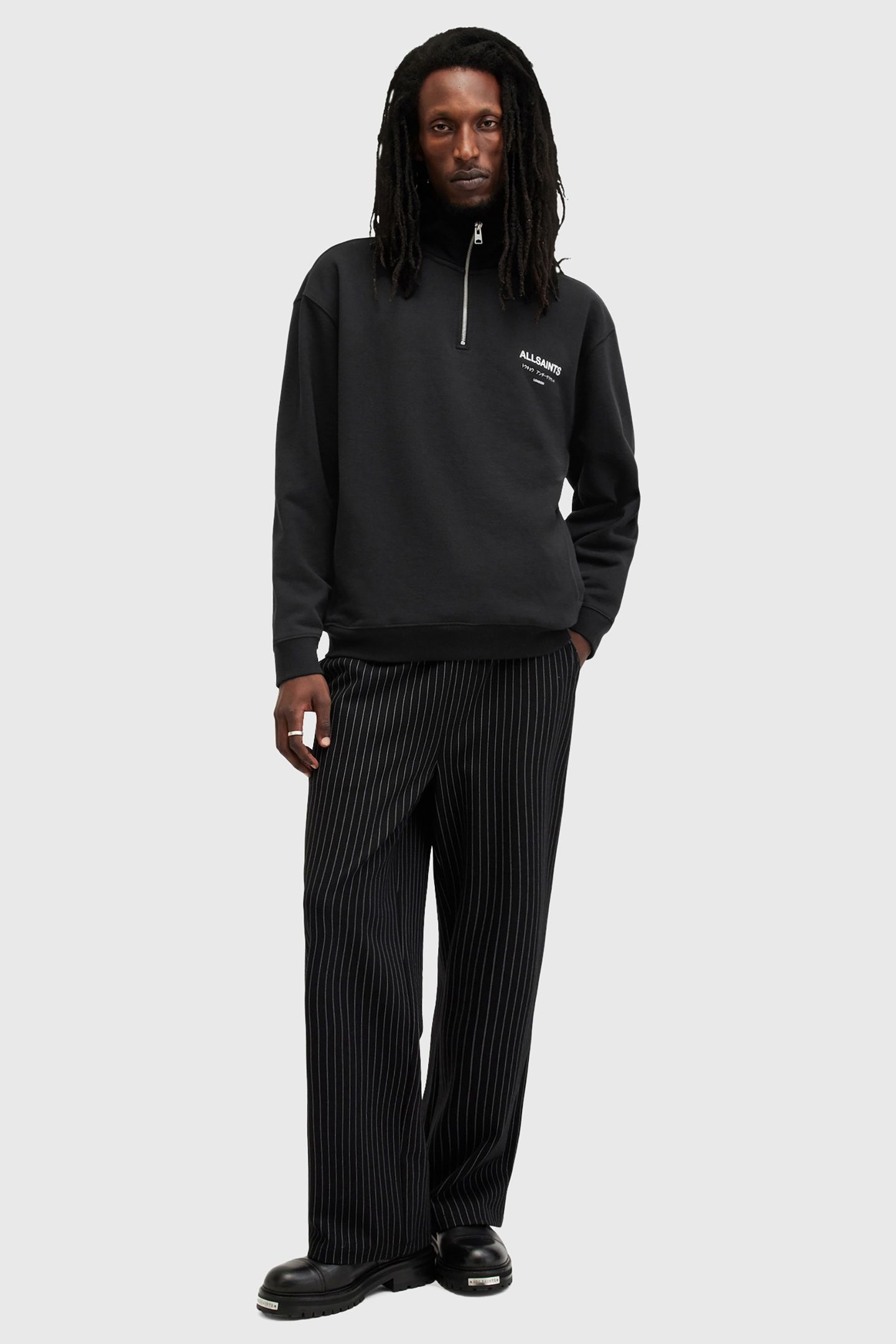 UNDERGROUND HALF ZIP BLACK/WHITE 3