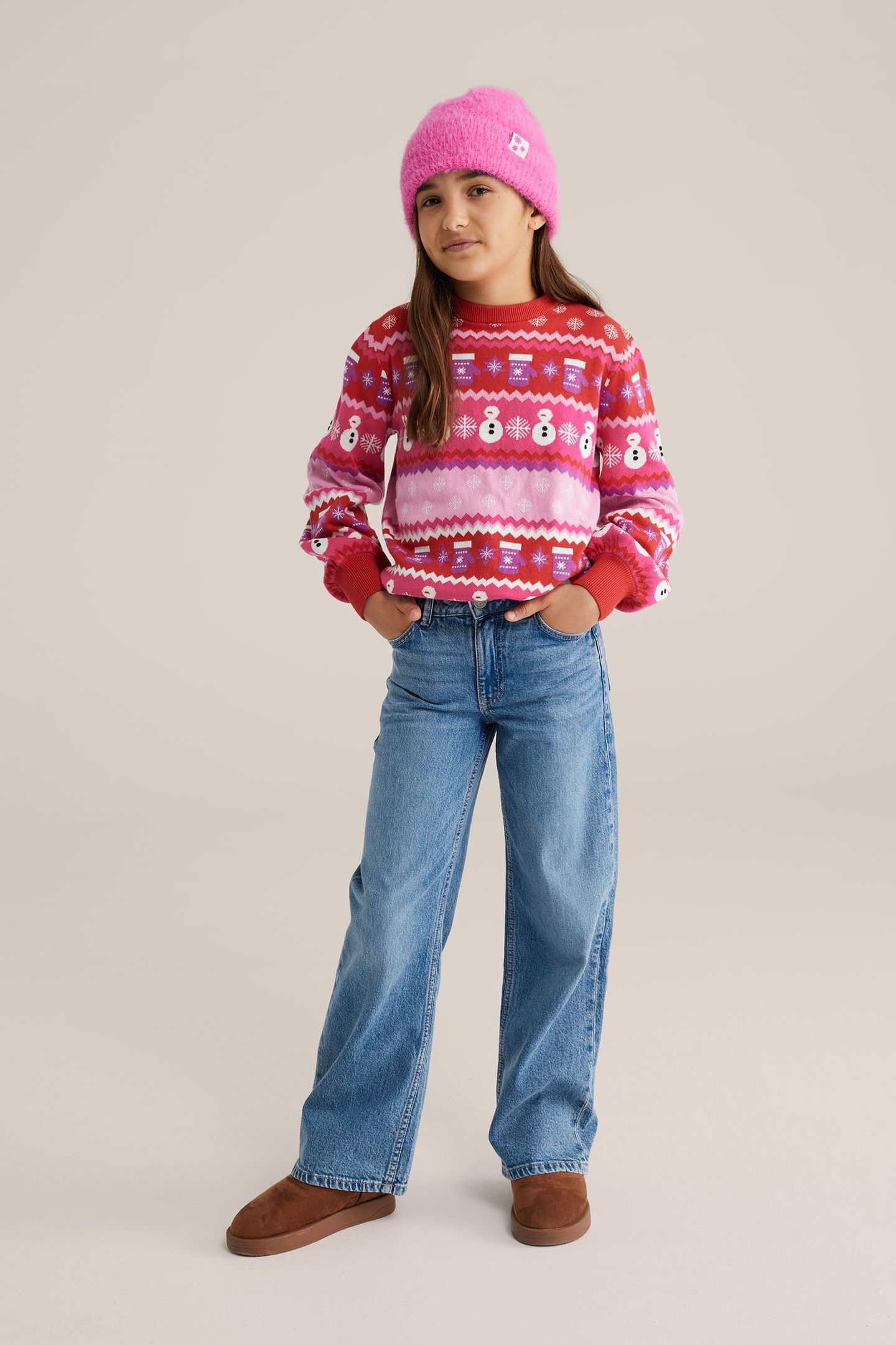 KNITTED PULLOVER BRIGHT PINK 2
