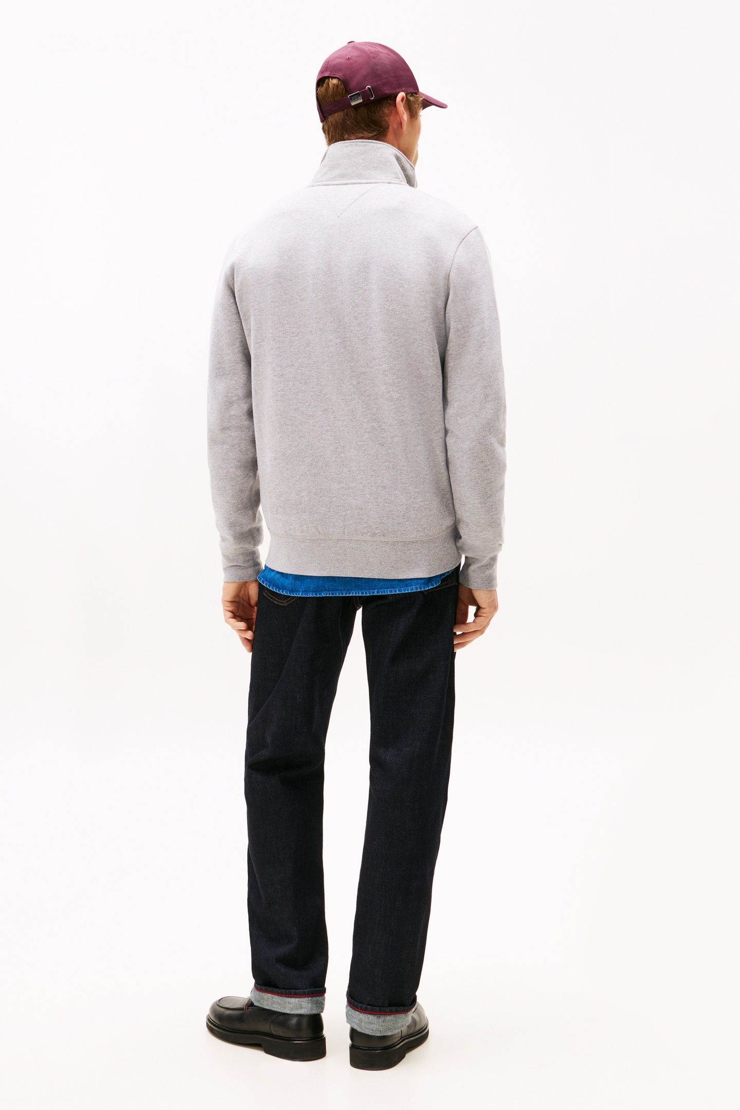ESSENTIAL FLEECE ZIP SWEATSHIRT MEDIUM GREY HEATHER 4