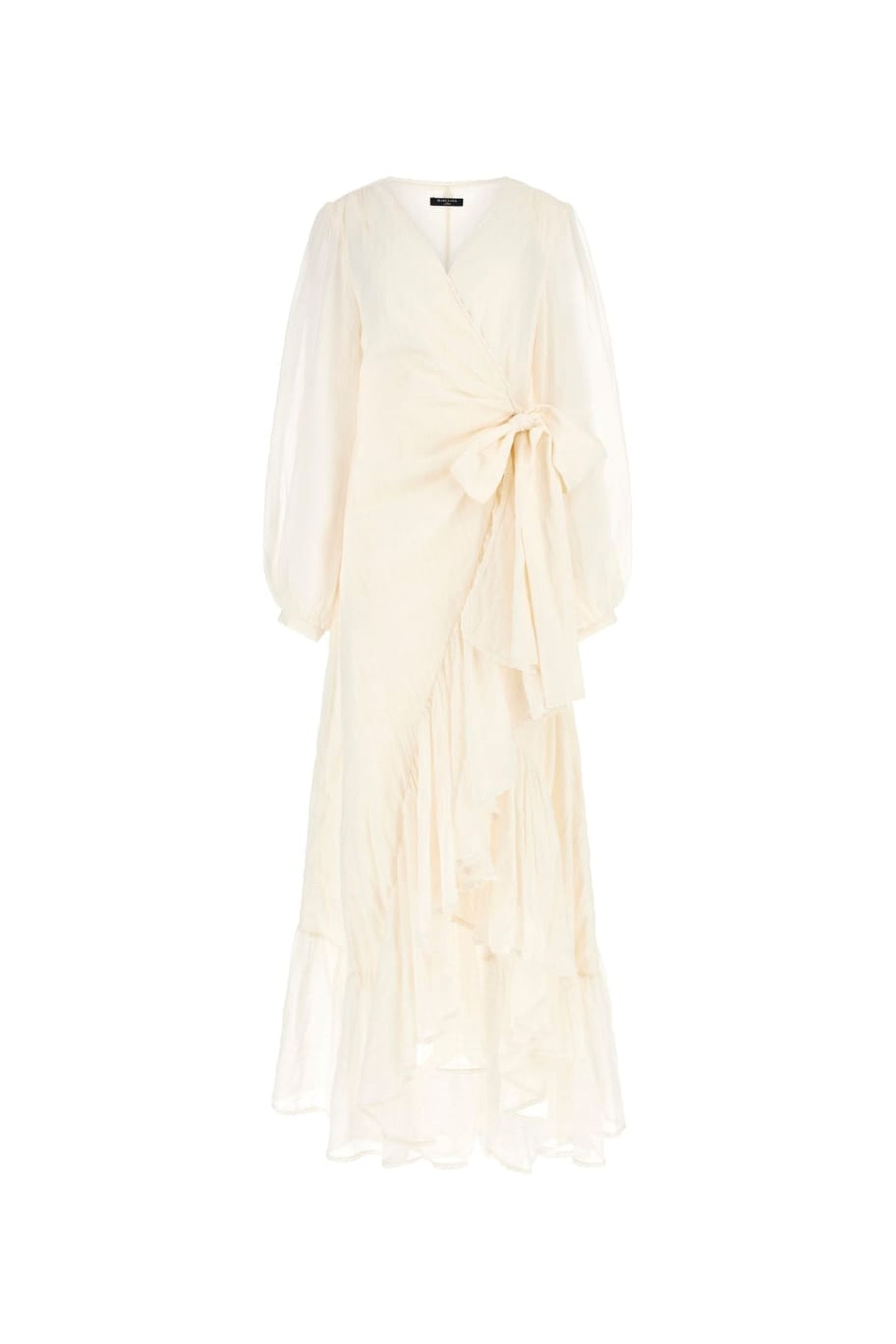 MARCIANO BY GUESS ELSA WRAP FLARE DRESS SANDY SHORE 3