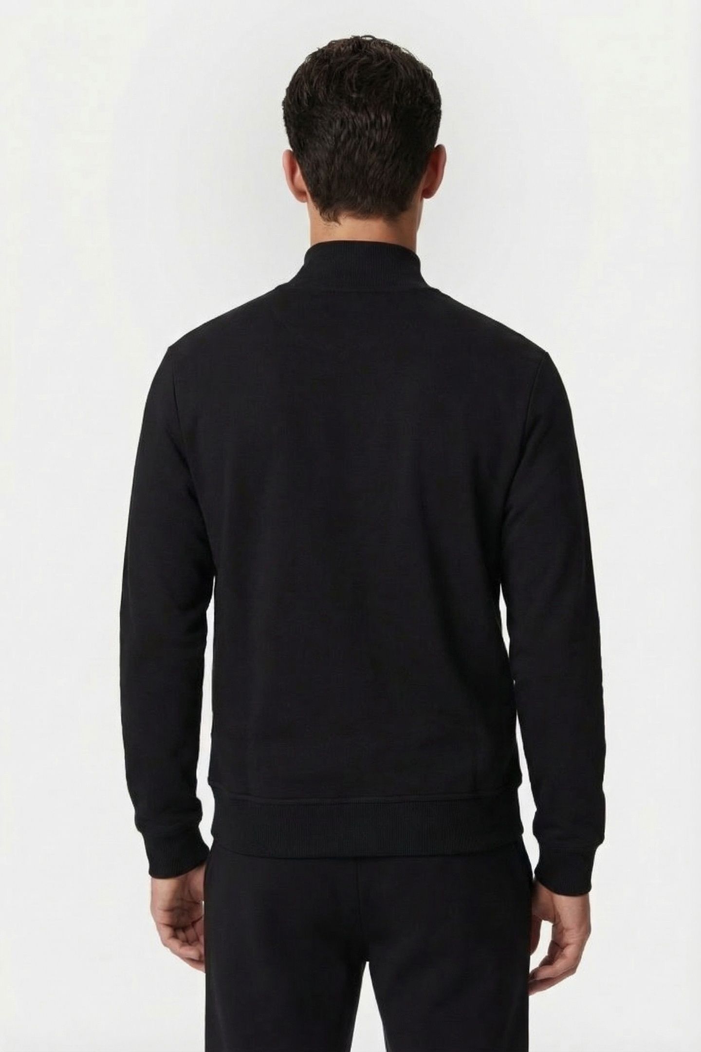 BLACK SWEAT ZIP JACKET 2