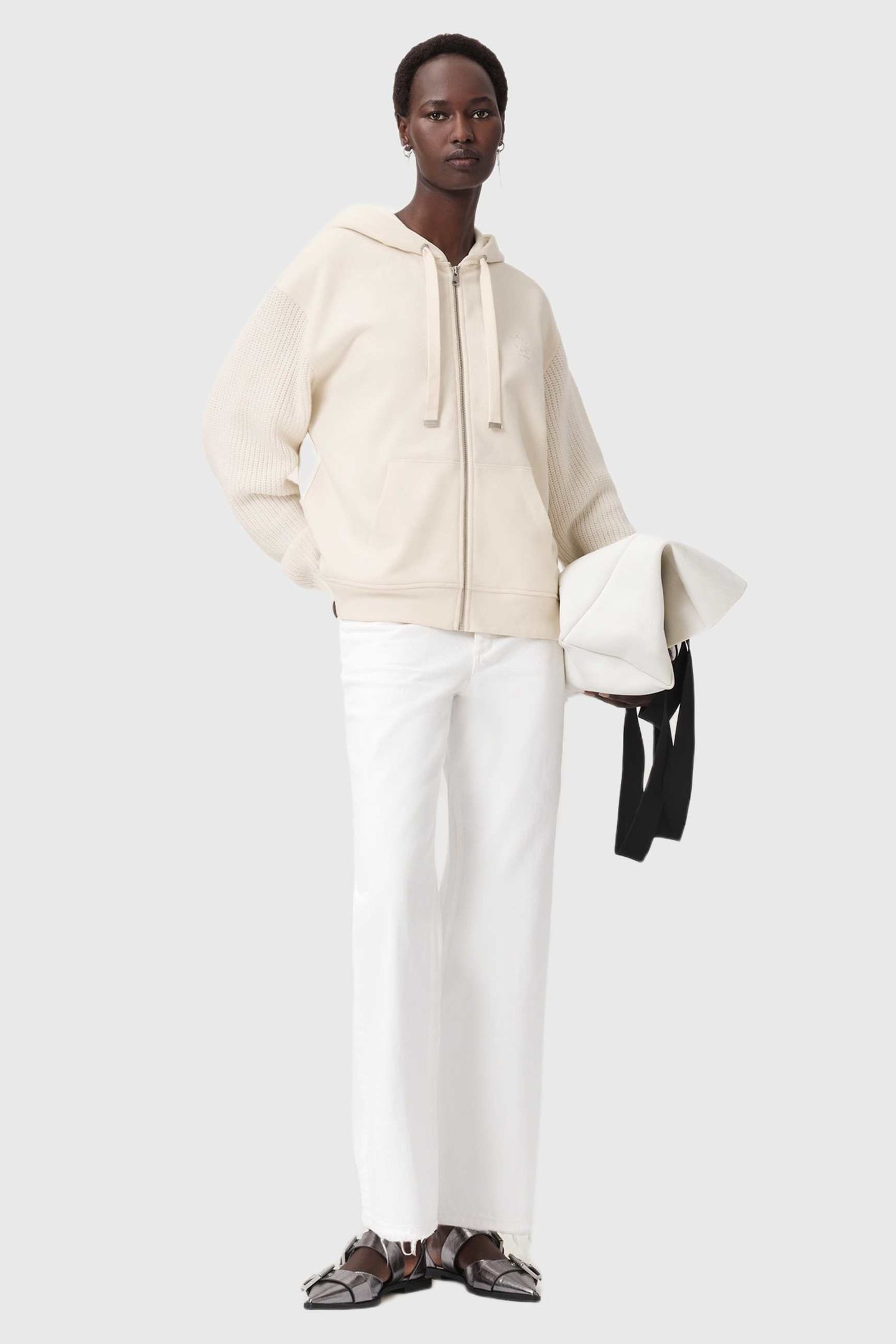 AMPHIE KNIT HOODY TOFU WHITE 3