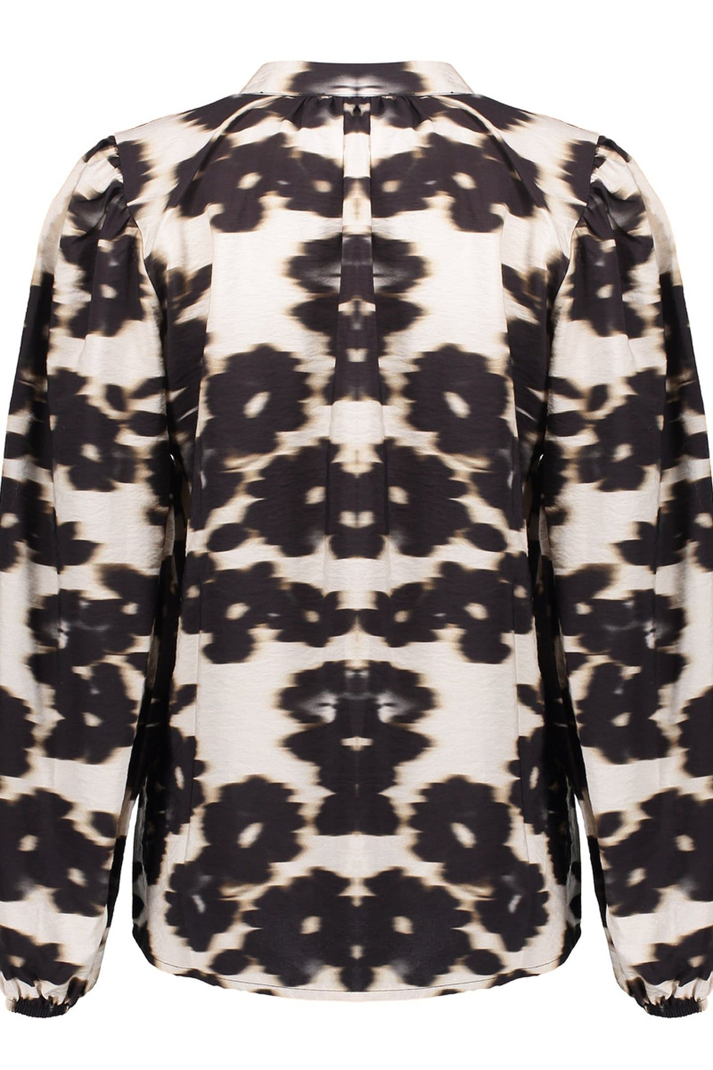 BLOUSE FLOWERS WOOL WHITE/BLACK 2