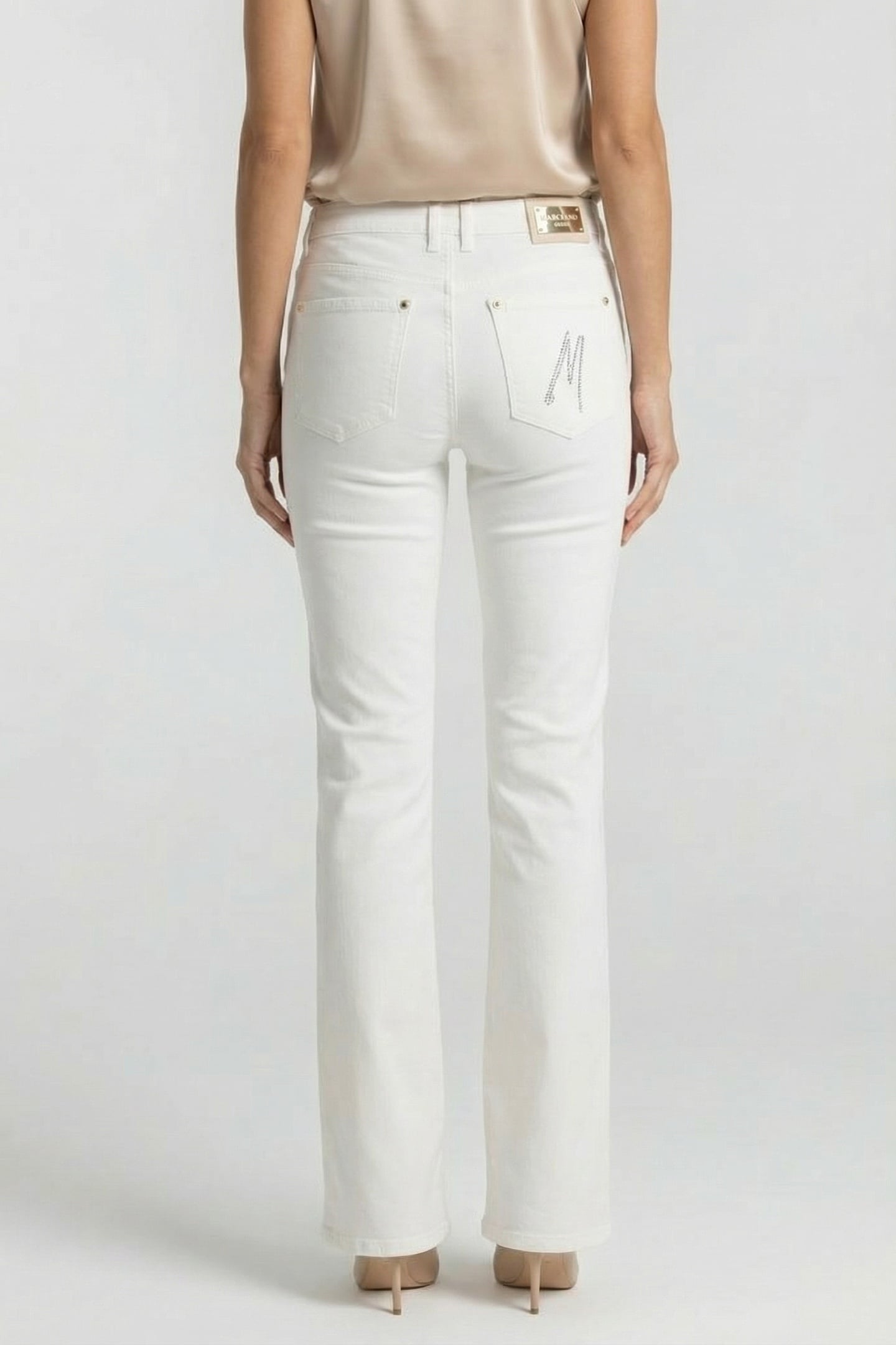 MARCIANO BY GUESS NEW KAYLA DENIM MACADAMIA MULTI 2