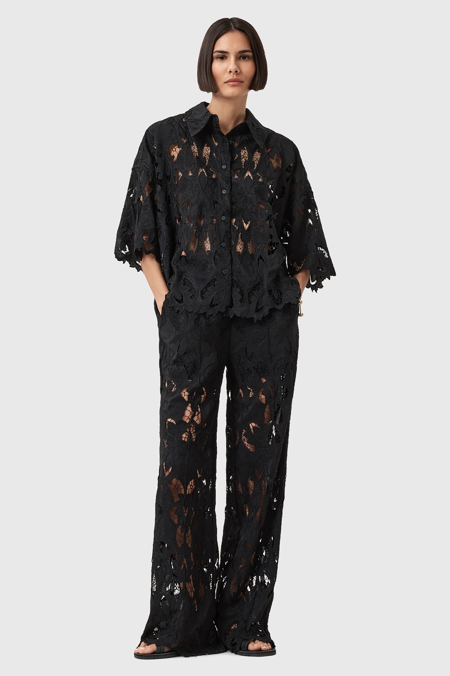 CHARLI EMB SHIRT BLACK 2
