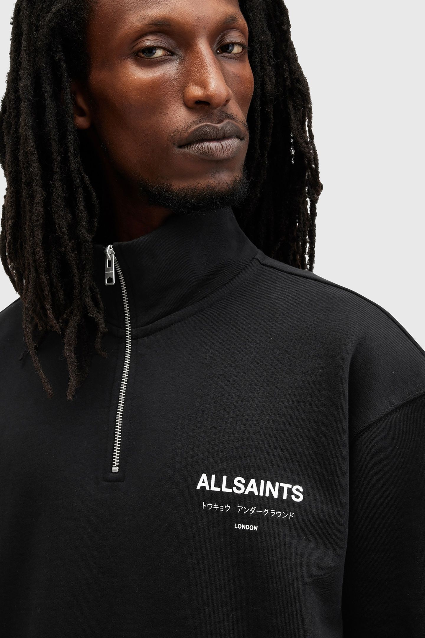 UNDERGROUND HALF ZIP BLACK/WHITE 6