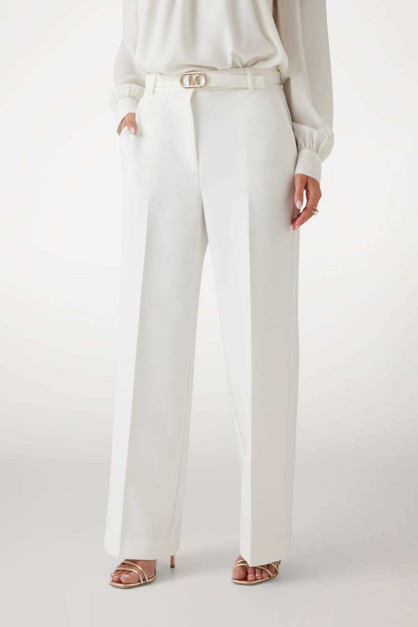 MARCIANO BY GUESS CELIA STRAIGHT PANT PALE PEARL 2