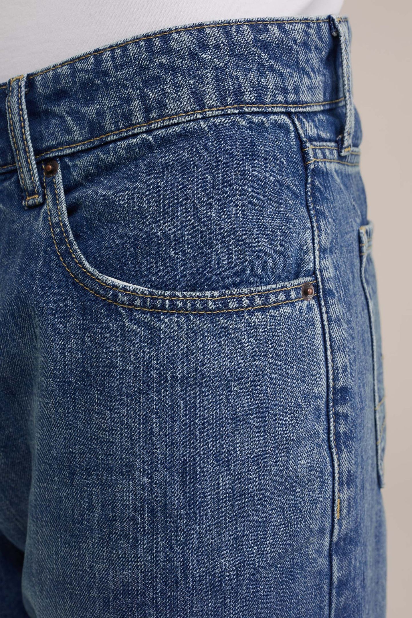 5-POCKET MID WAIST DARK BLUE 6