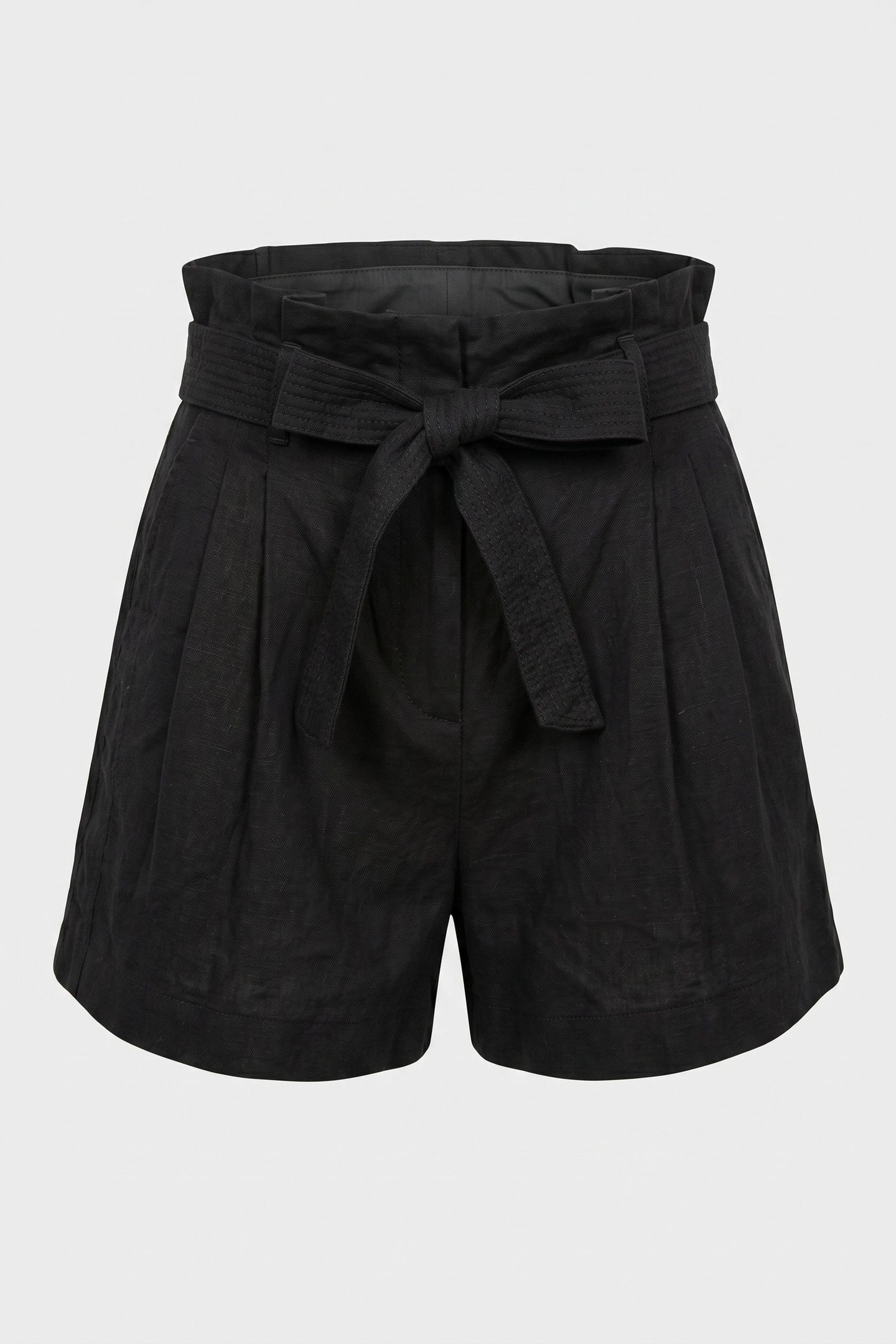 AKI LINEN SHORTS BLACK 4