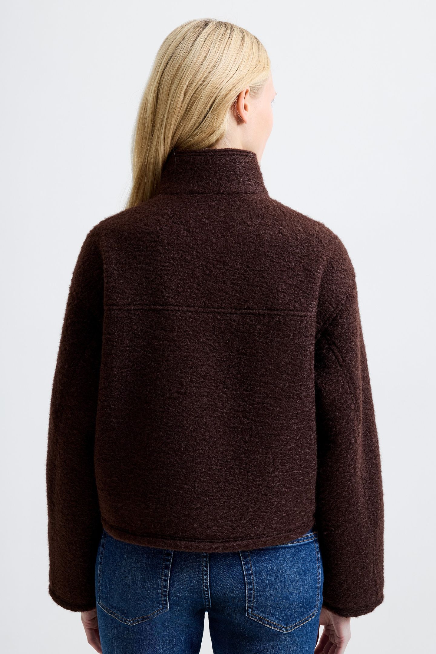 DOVER BOUCLE JACKET BITTER CHOCOLATE 4
