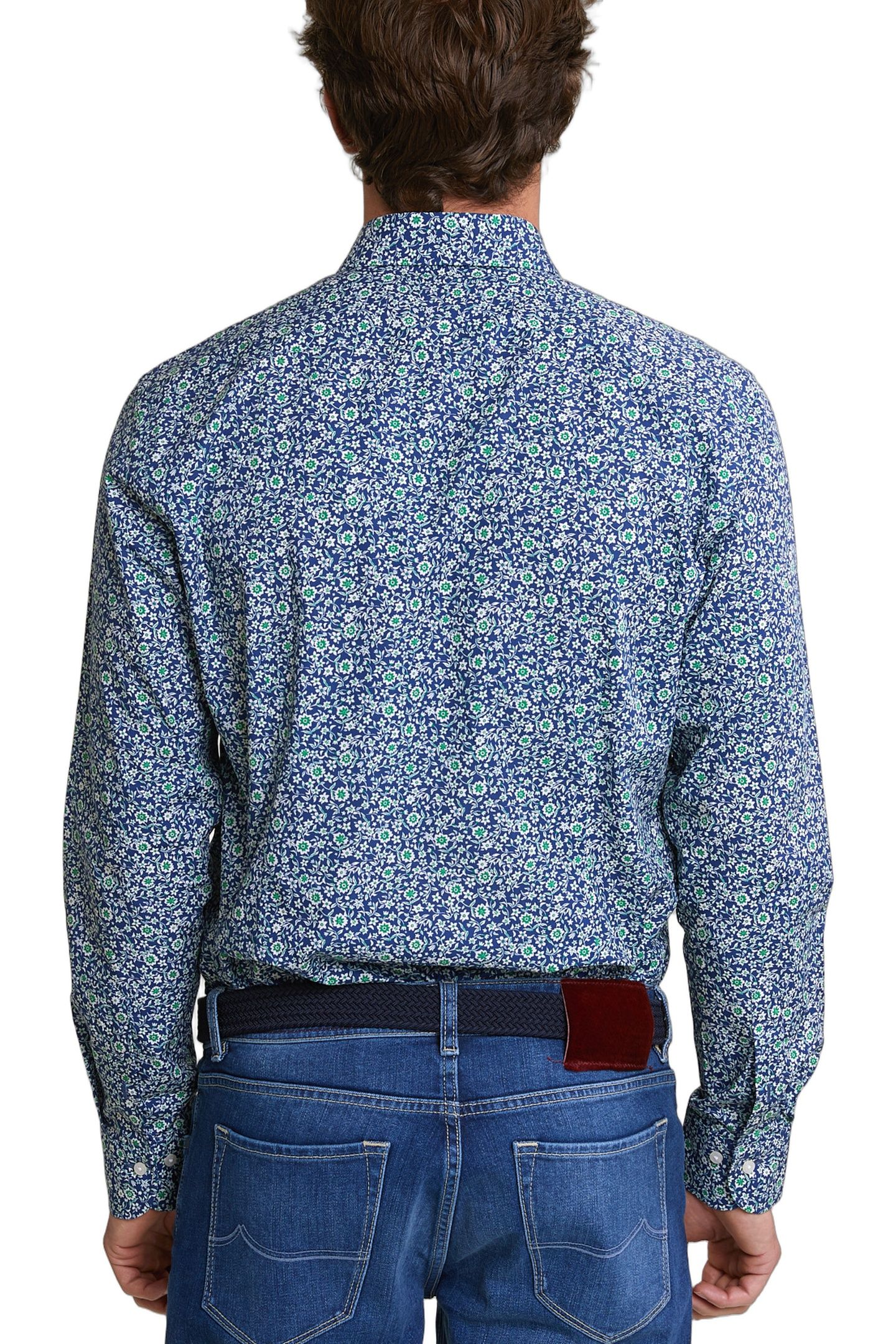 SLIM FIT FLORAL SHIRT GREEN/BLUE 3