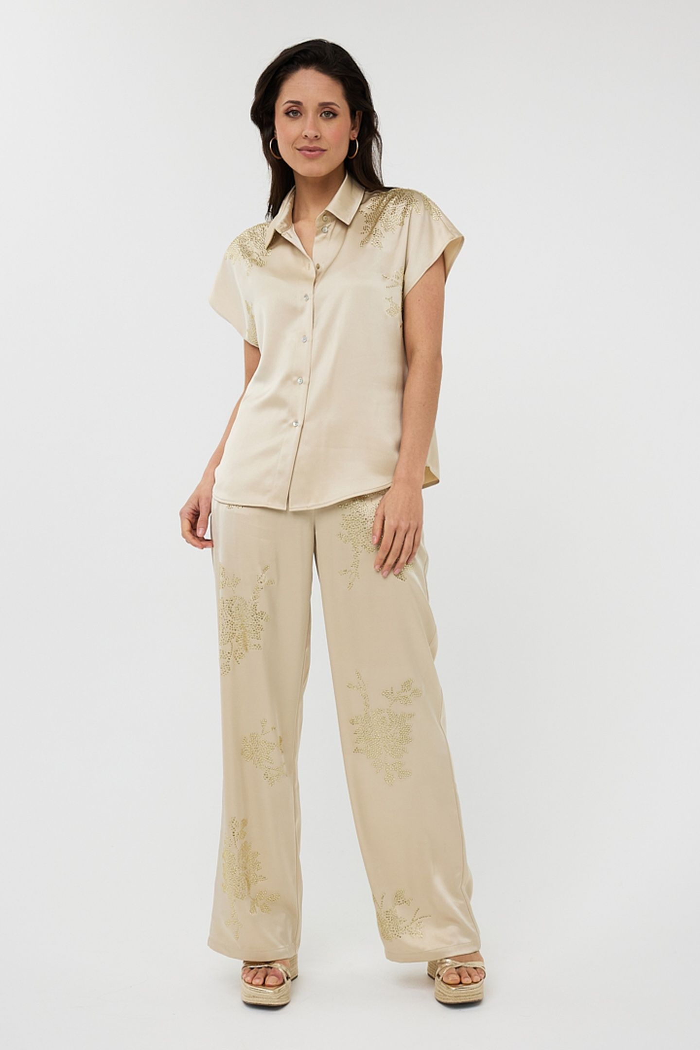 TROUSERS SEQUINS CHAMPAGNE 1