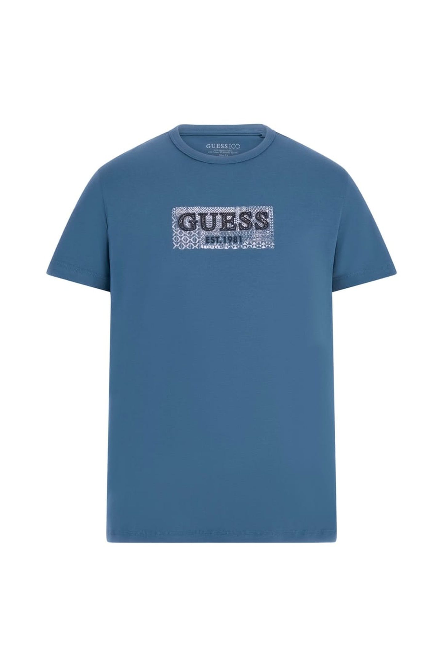 GUESS ECO SS CN GUESS BOX TEE PETROLEUM 9