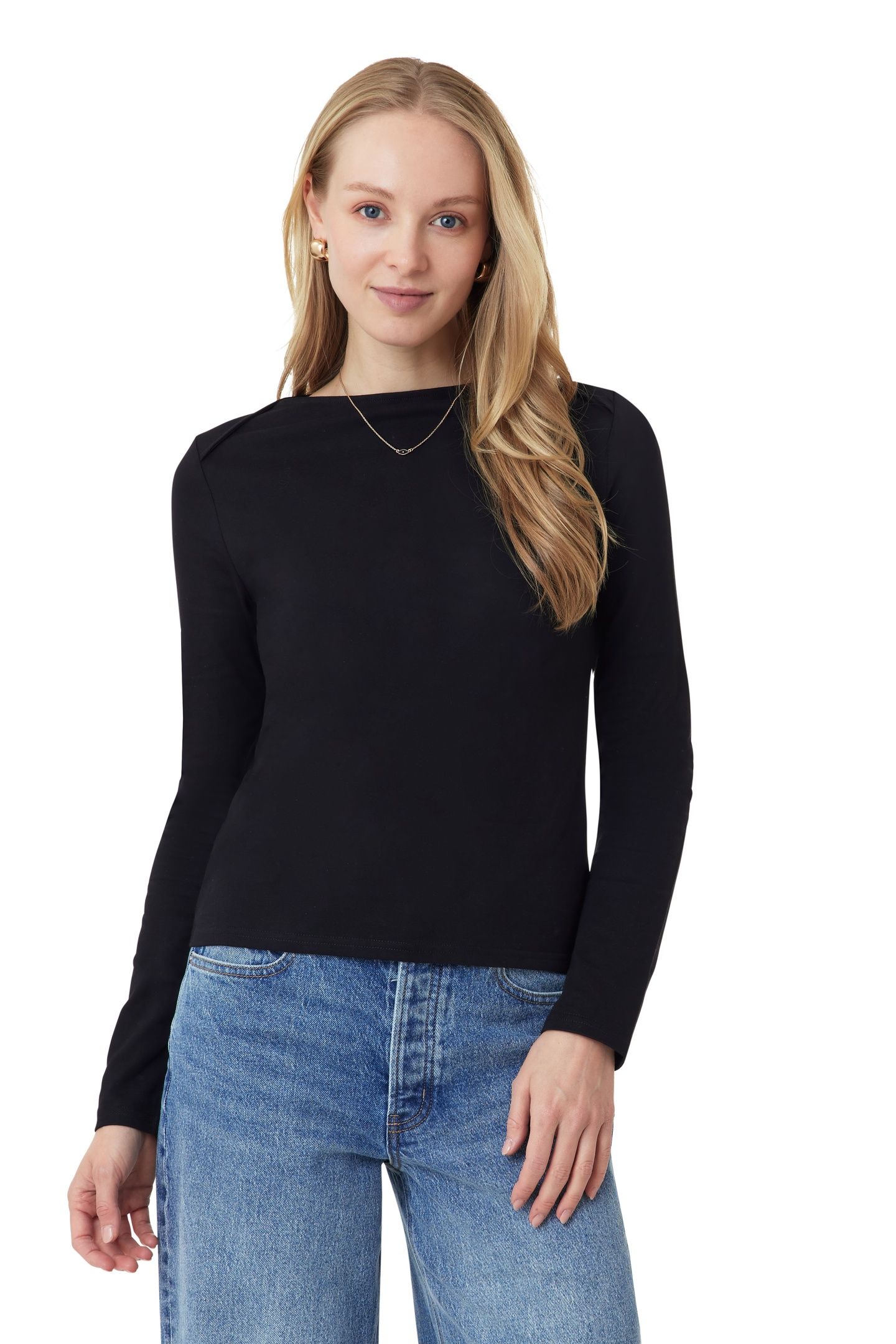 BOAT NECK TOP BLACK NIGHT 1