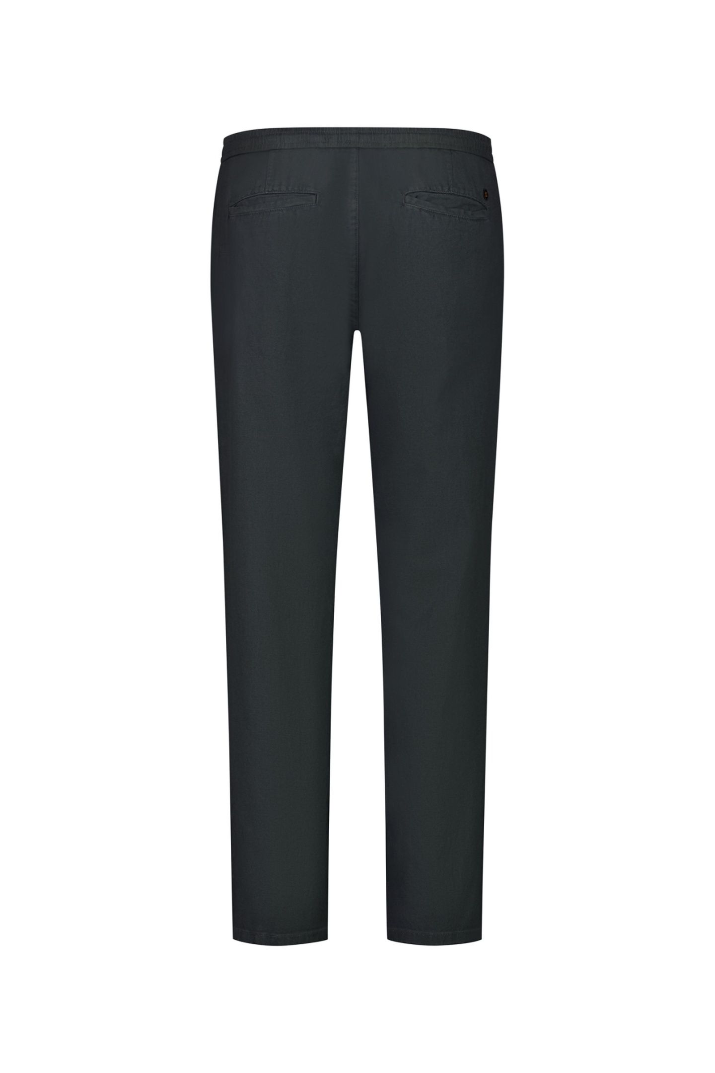 BEACH PANT WITH LINEN GARMENT DYED DARK STEEL 2