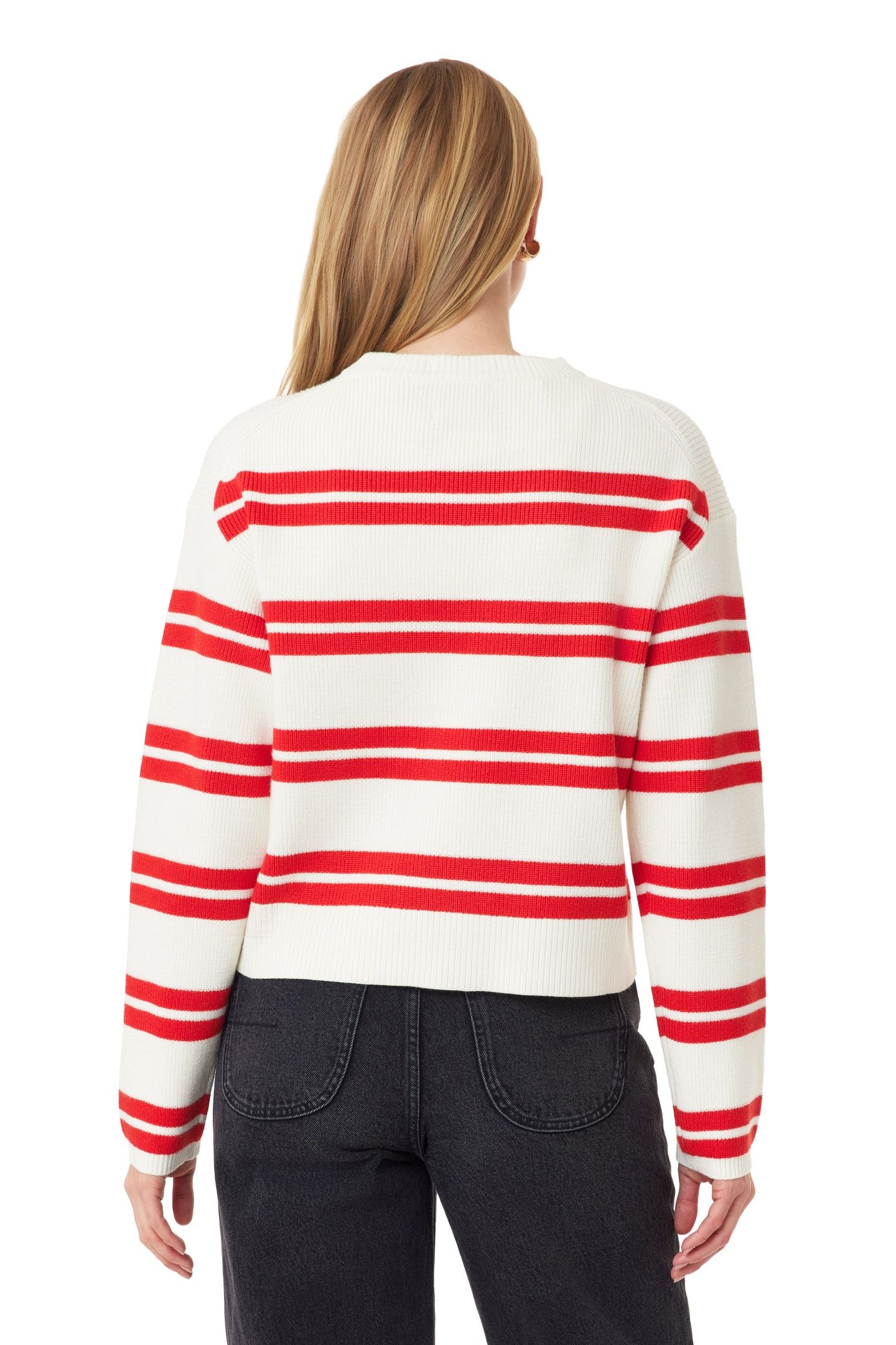 CREW NECK PULLOVER SUGAR SWIZZLE TWIN BAND STRIPE 6