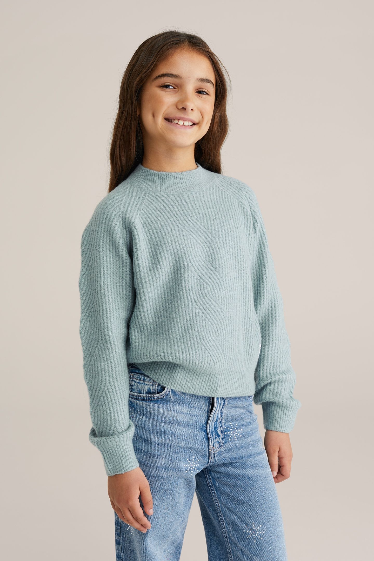 KNITTED PULLOVER ICE BLUE 2