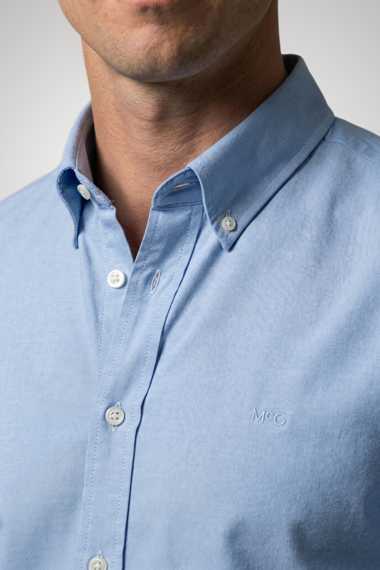 STRETCH PIQUE SHIRT LIGHT BLUE 6