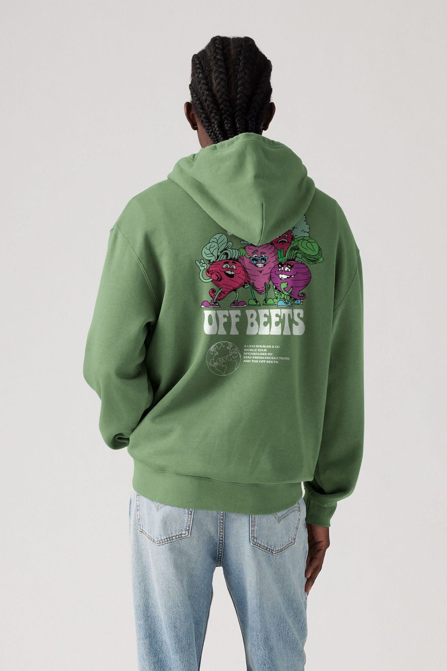 RELAXED GRAPHIC HOODIE OFF BEET LAUREL 3