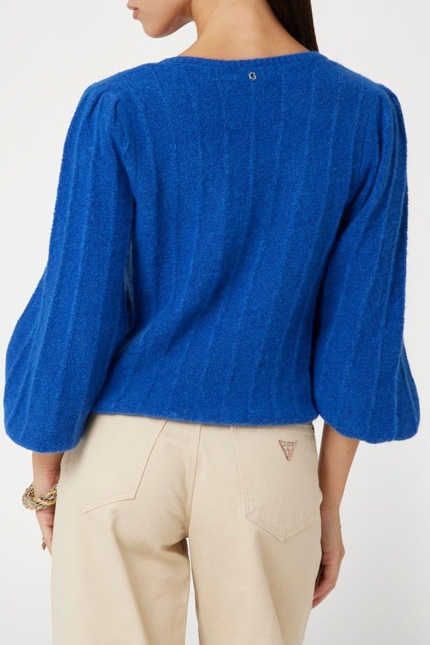 GUESS ECO LS VN MADELINE TEXTU SURFING BLUE 3