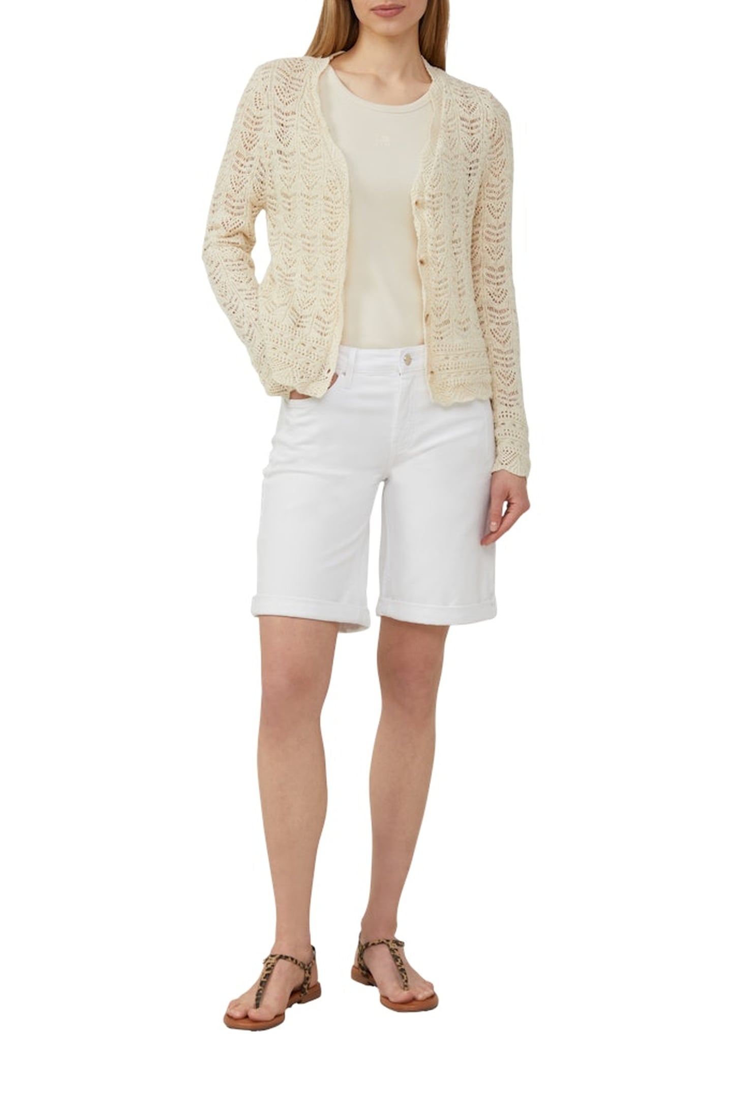 JEANS SHORTS WHITE DENIM 2