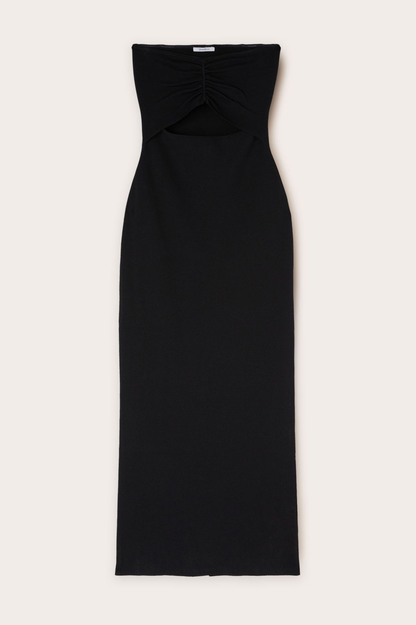 BANDEAU KNIT DRESS BLACK 4
