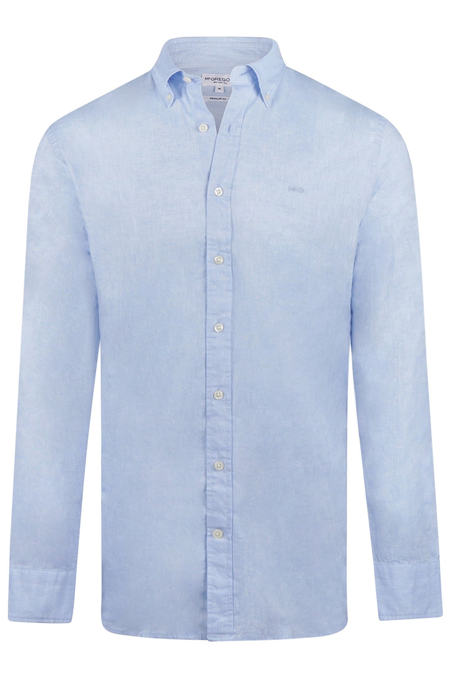 COTTON/LINNEN SHIRT LIGHT BLUE 1