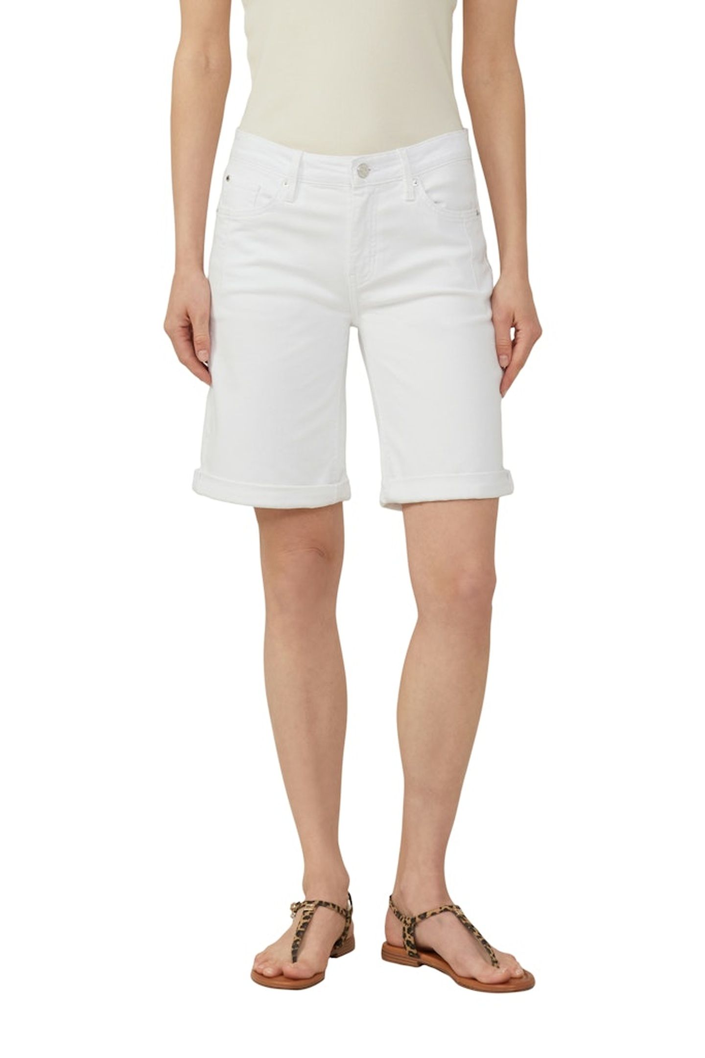 JEANS SHORTS WHITE DENIM 1