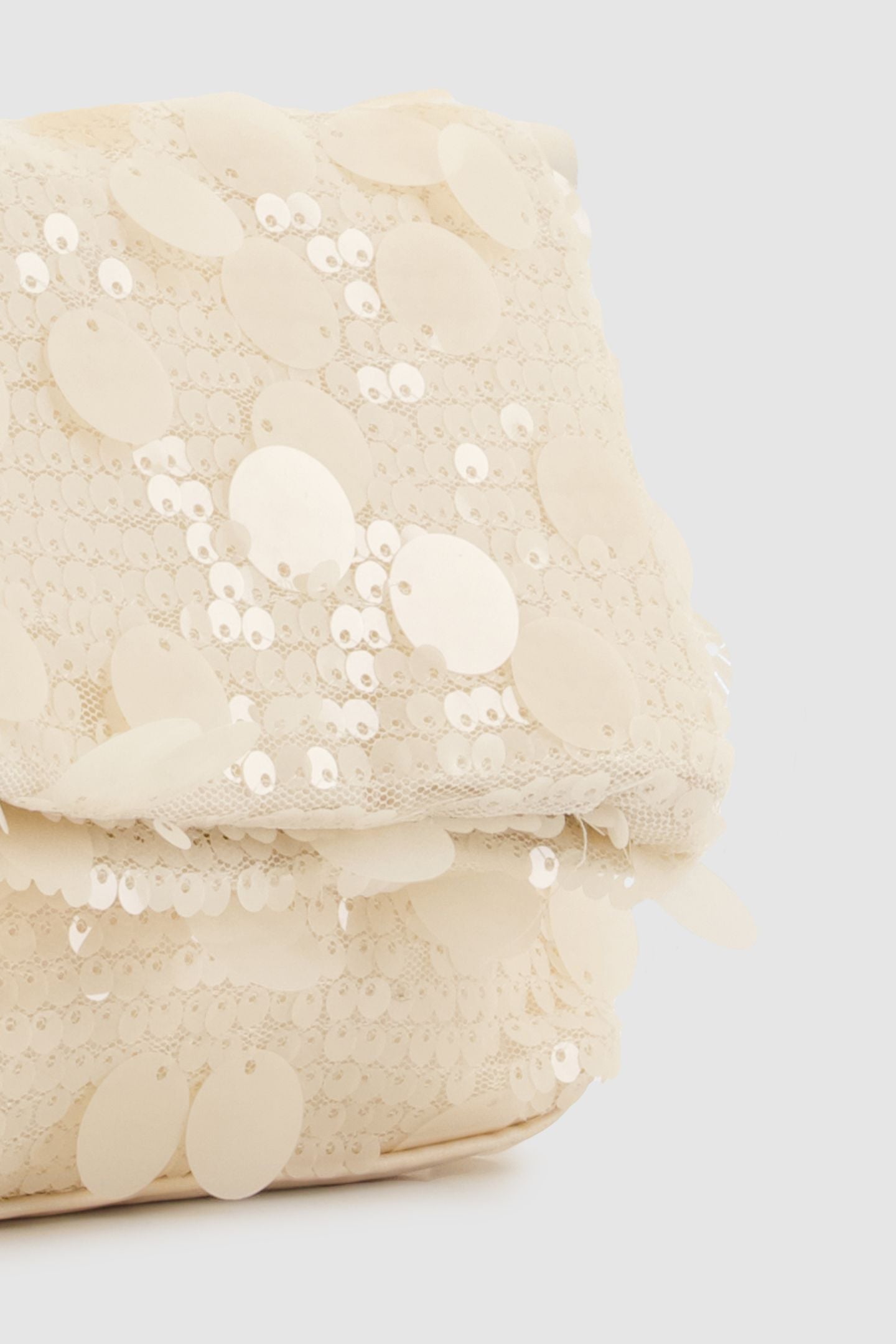 ECRU SEQUIN EMBROIDERY HANDBAG 5