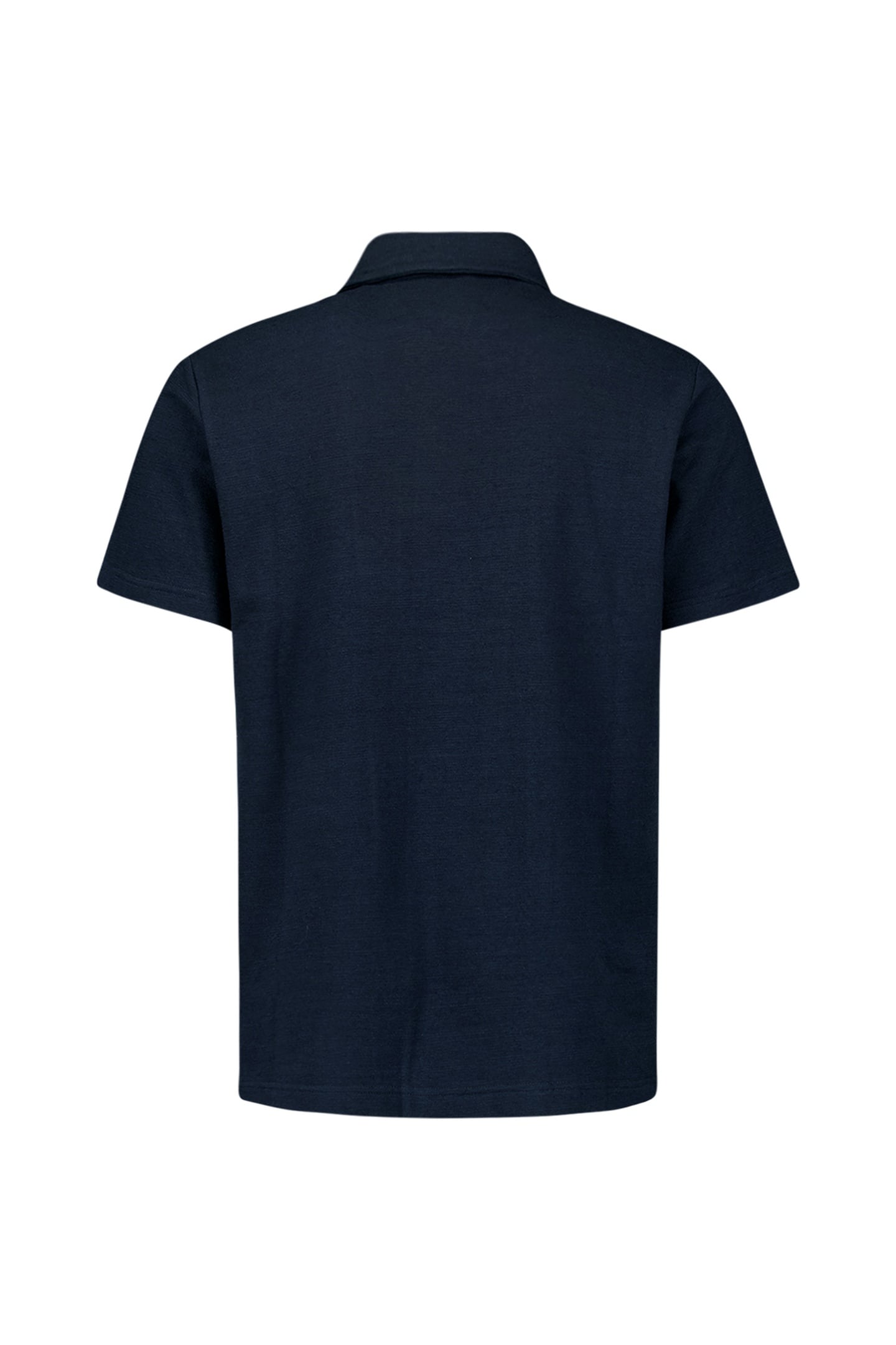 SHIRT SHORT SLEEVE JERSEY REVERS COLLAR SOLID TERRY DEEP BLU 5