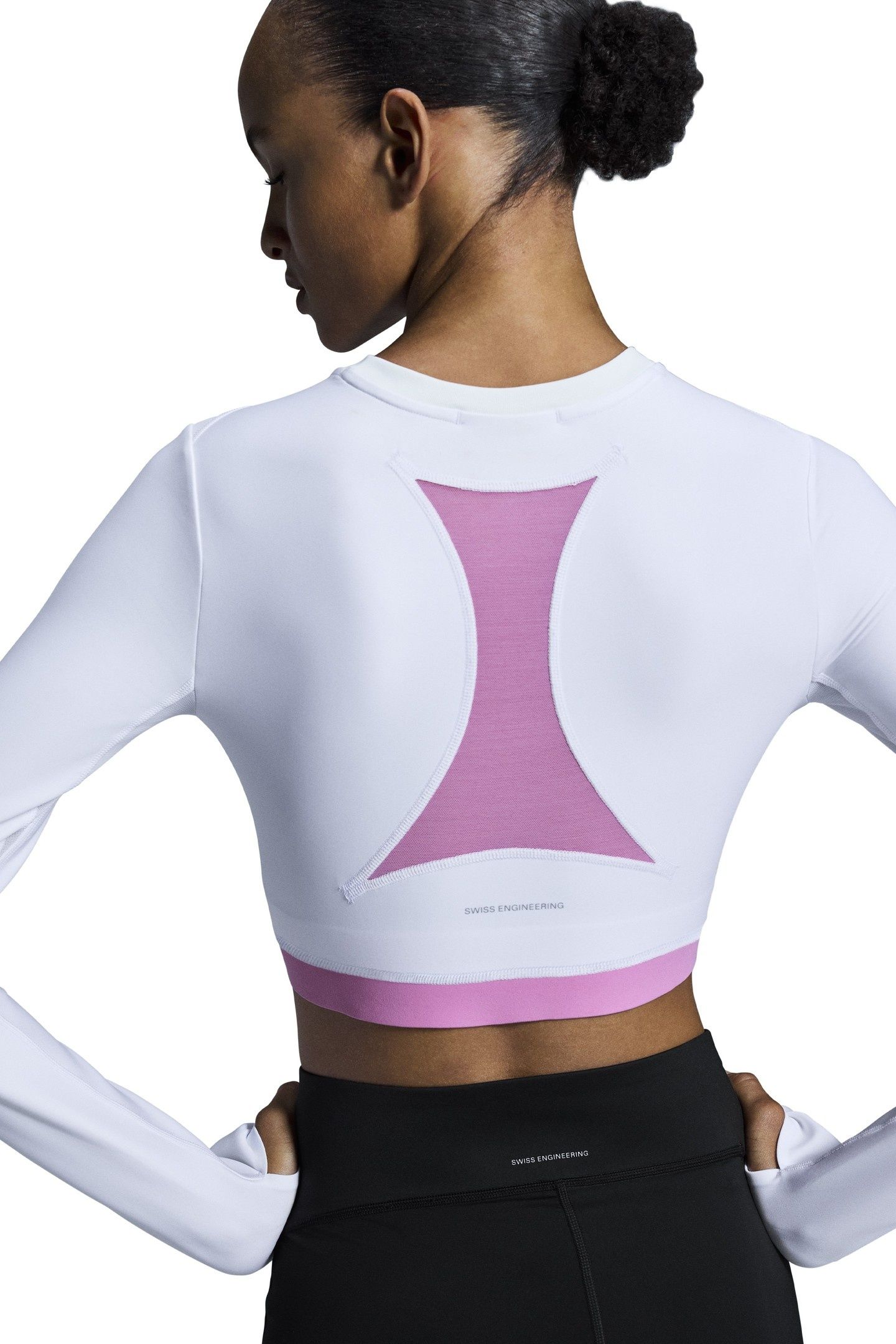 TRAIN LONG SLEEVE CROP 1 W WHITE 5