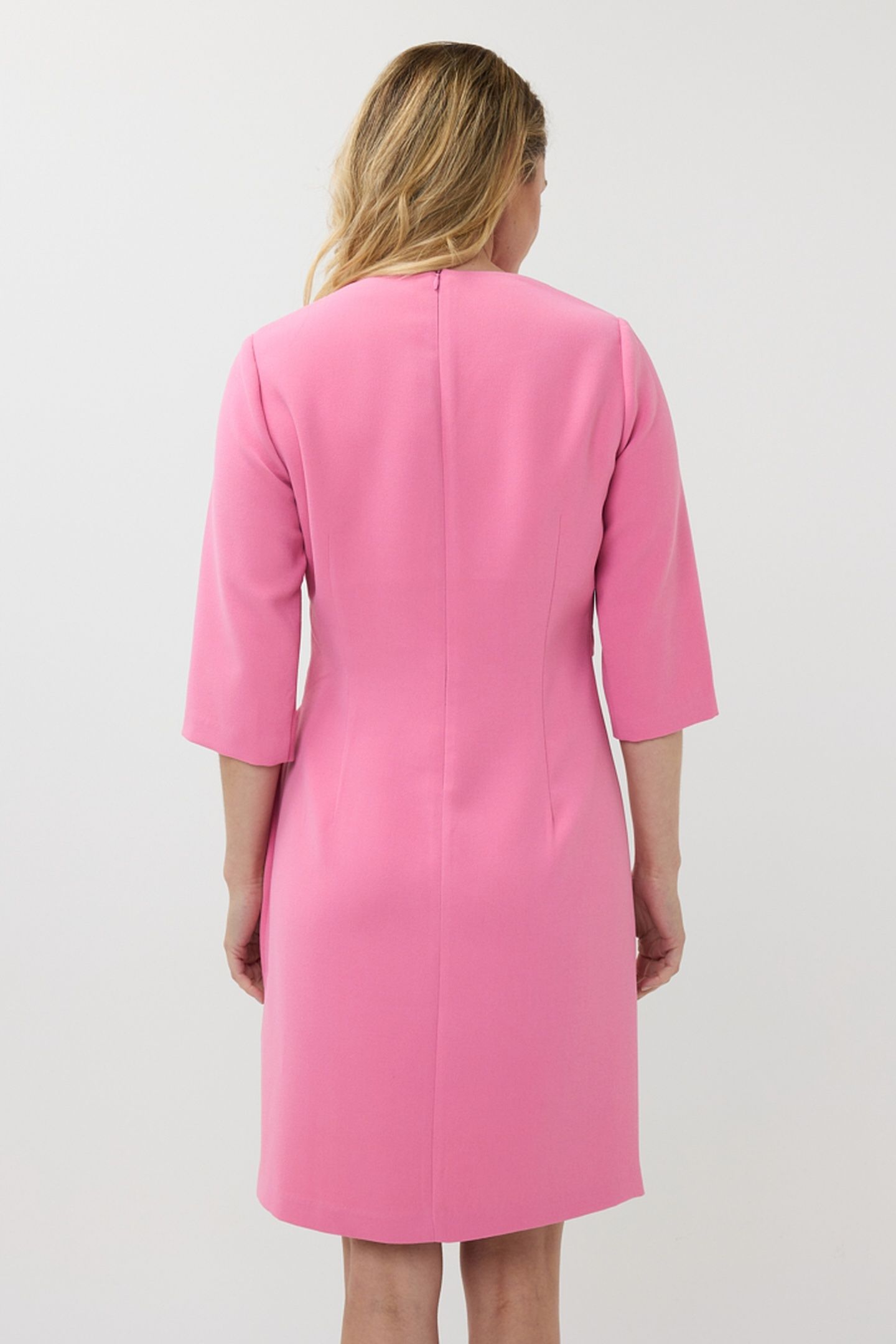 DRESS OVERLAP KNOT S/SLVE ROSE 4