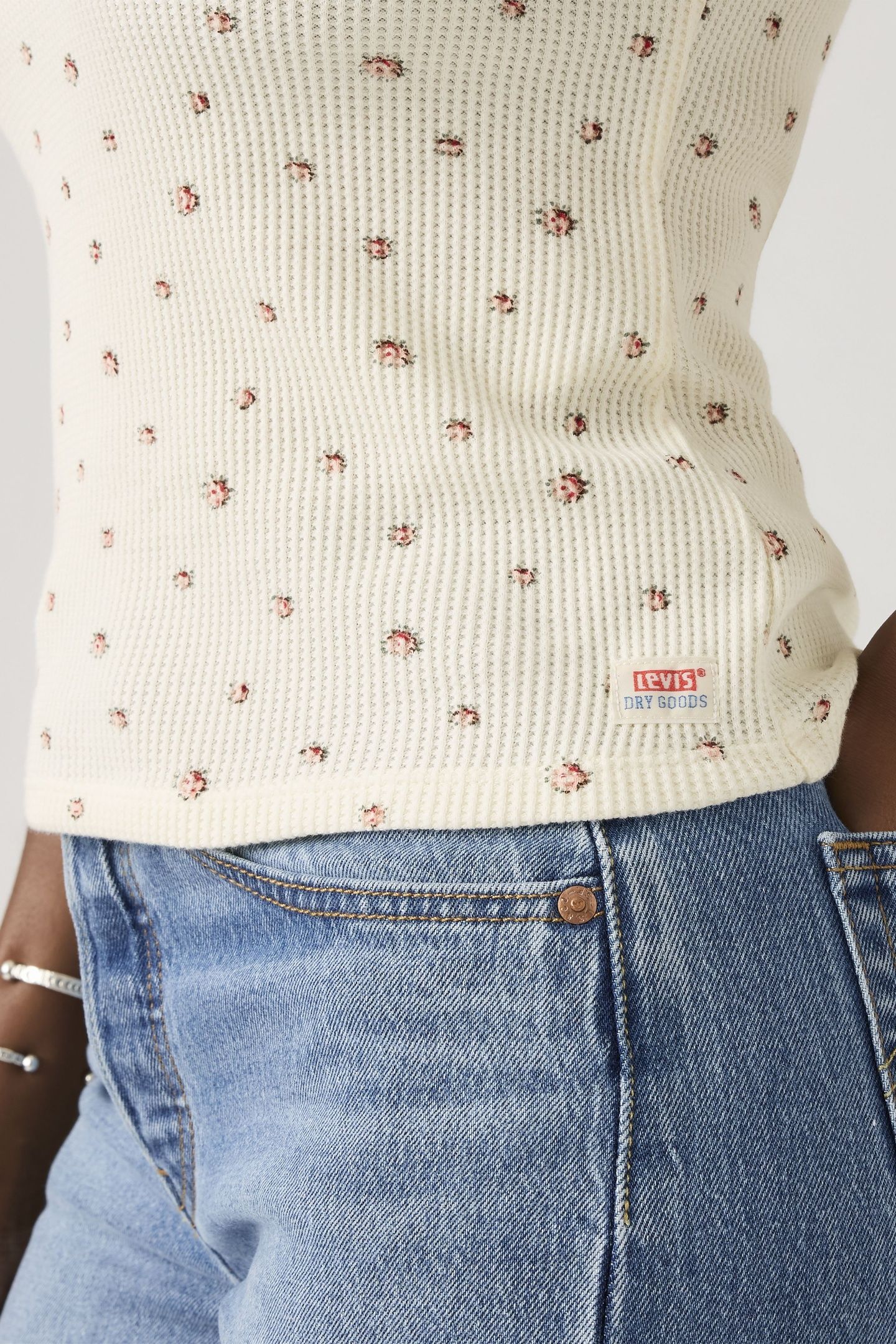 DRY GOODS WAFFLE CAP-SLEEVE TEE 5