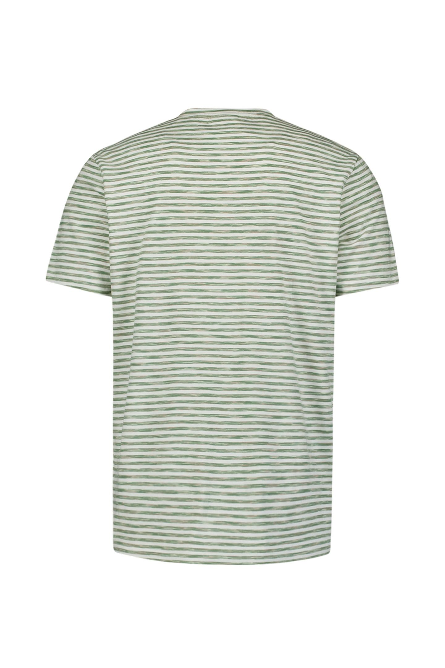 T-SHIRT CREWNECK MULTI COLOURED MELANGE STRIPES GREEN 5