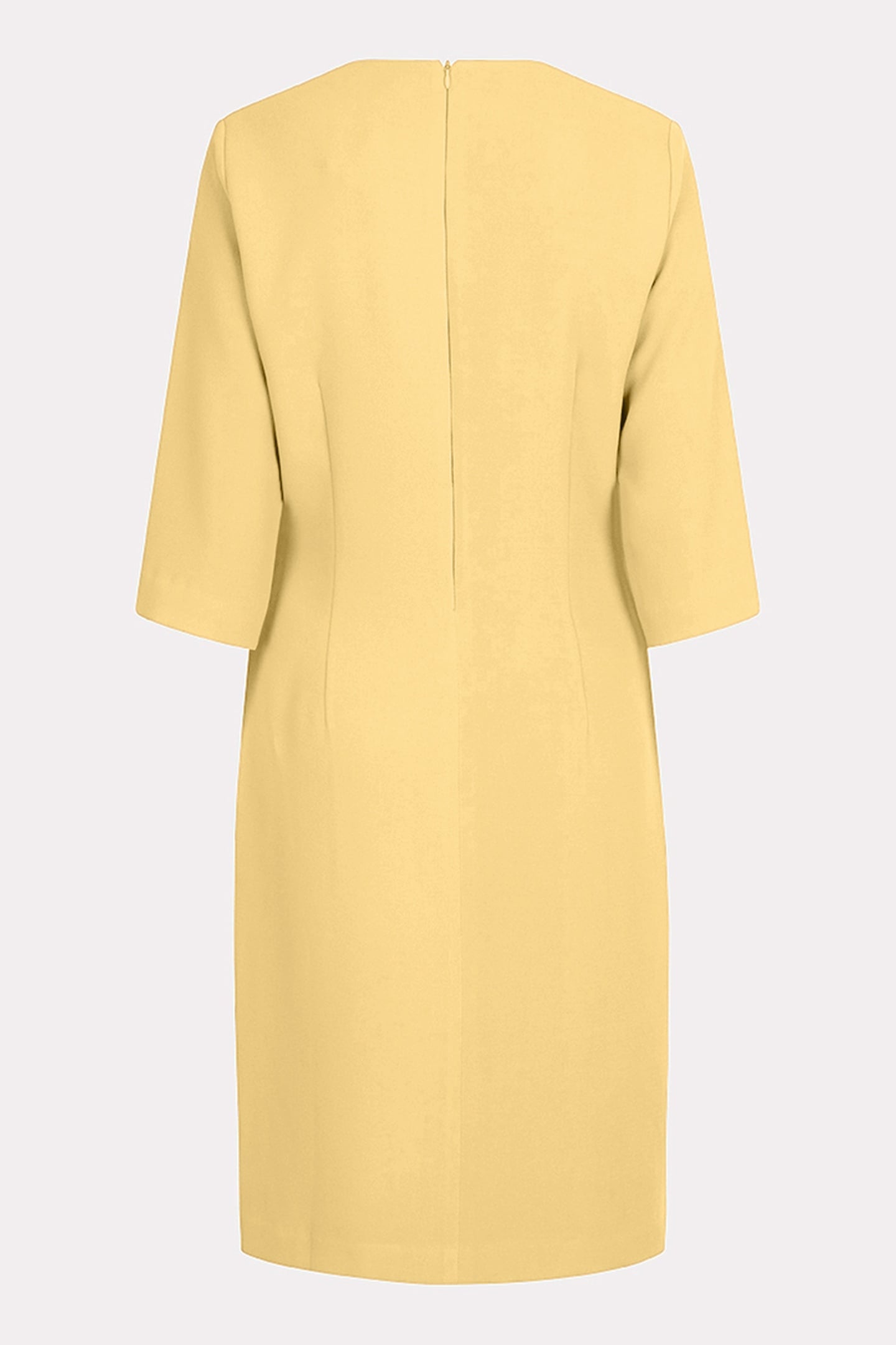 DRESS OVERLAP KNOT S/SLVE YELLOW 2