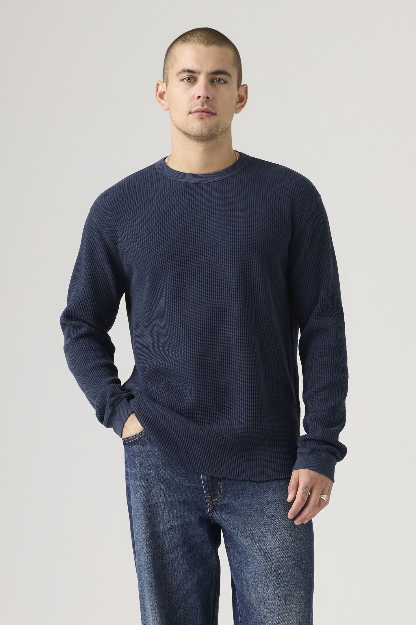 LONG SLEEVE RELAXED THERMAL TEE 2