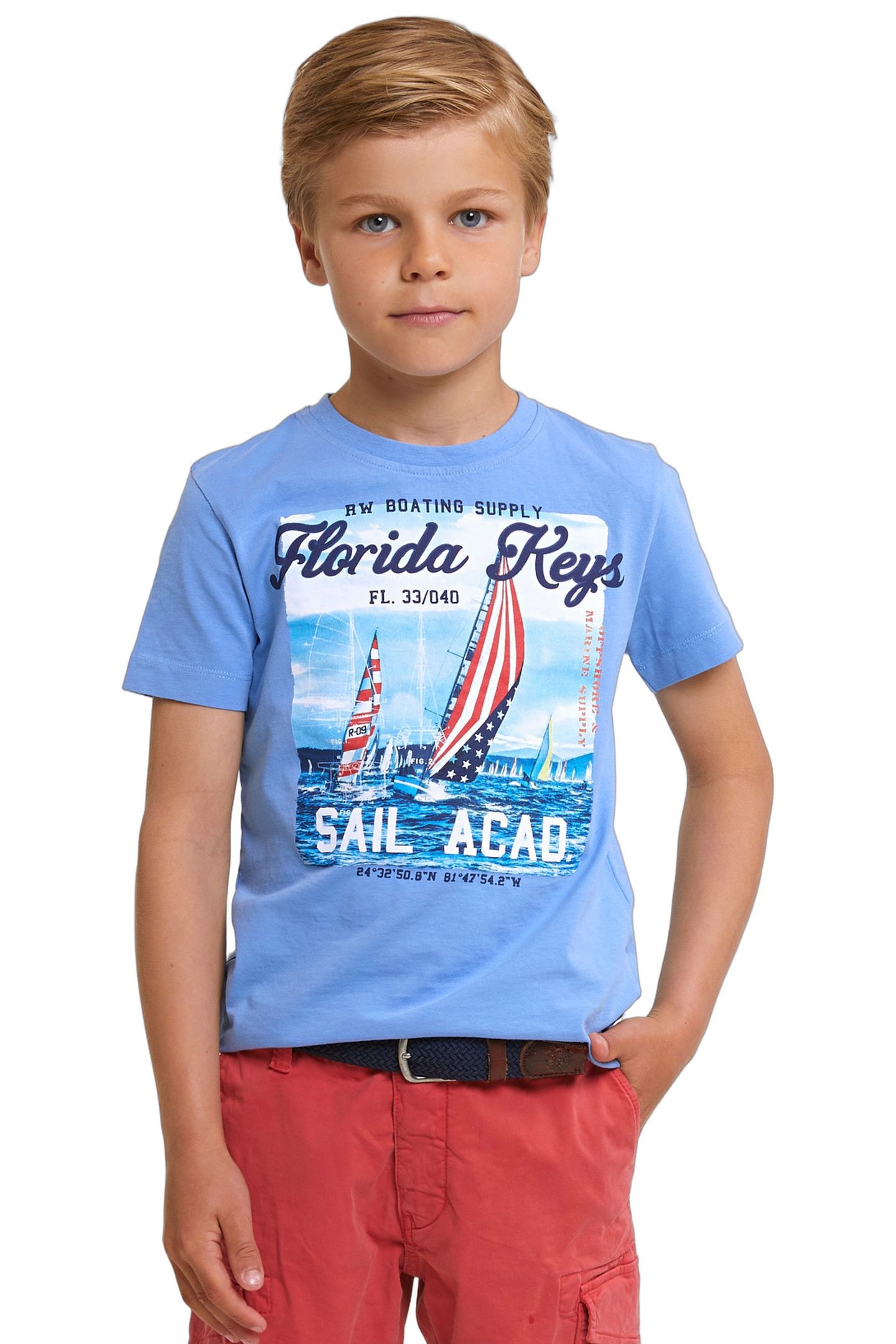 NORMAL FIT BASIC T-SHIRT SHORT SLEEVES SKY 1