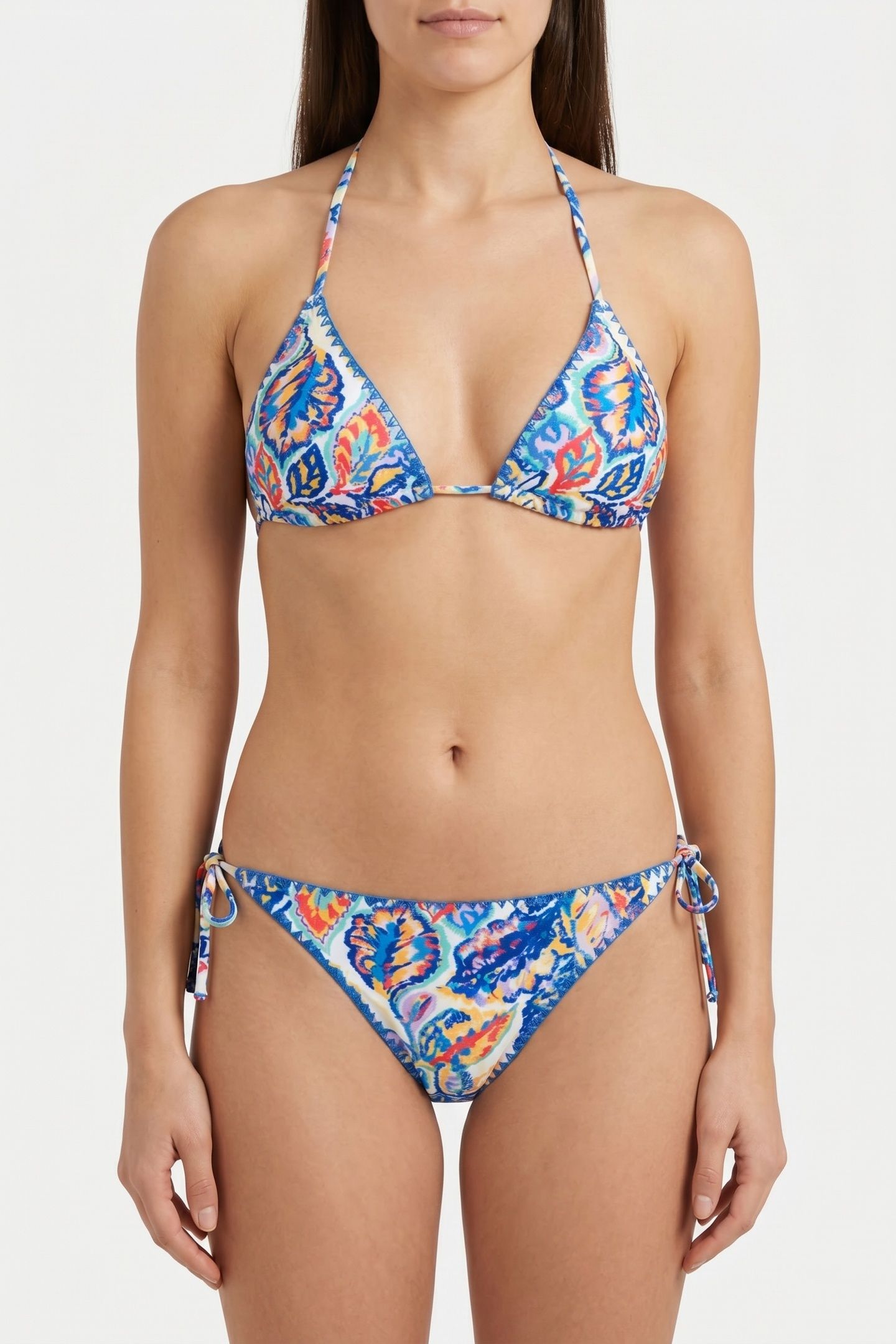 STRAP BIKINI BOTTOM BRUNCH FLOWER BLUE BRUNCH FLOWER 1