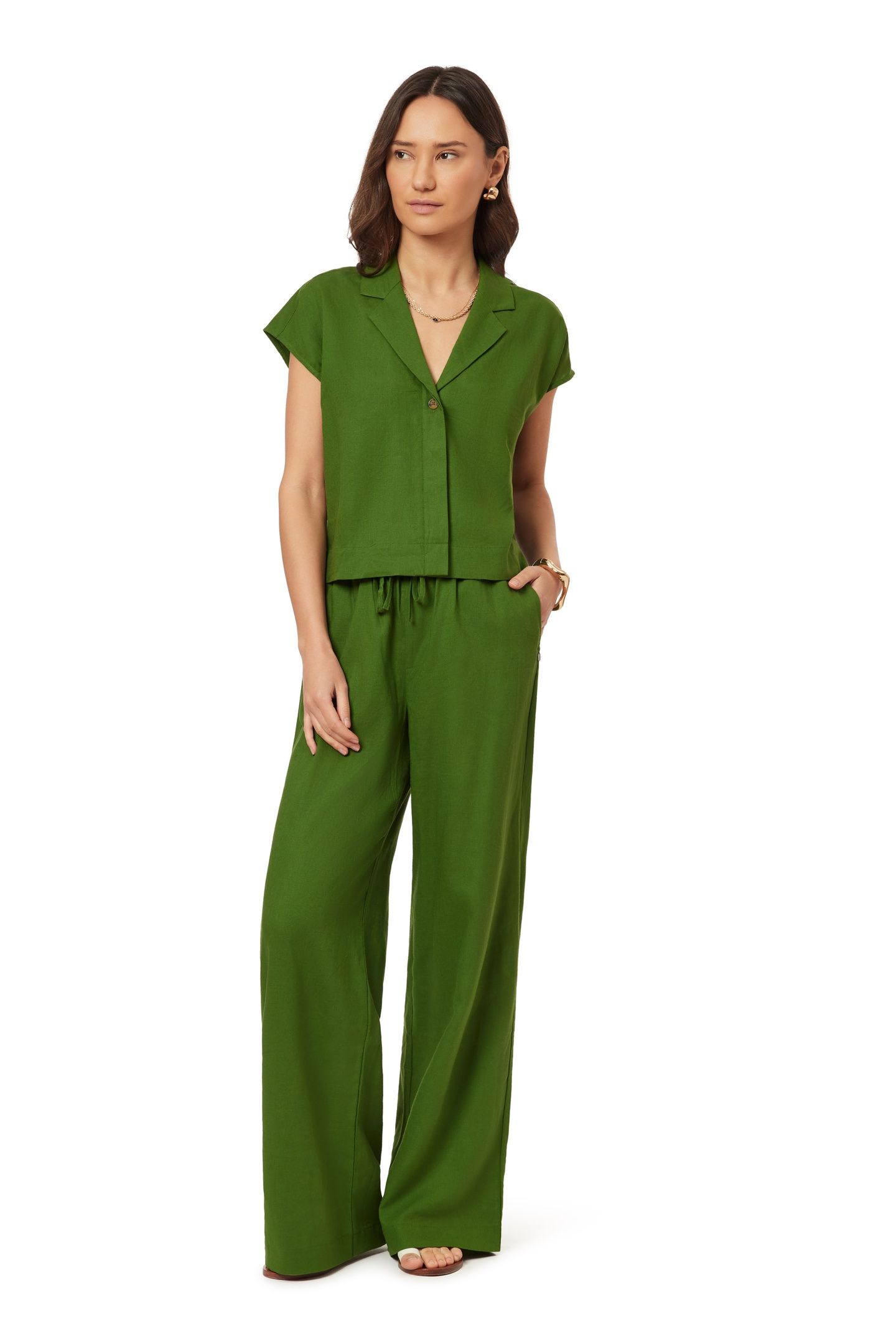 LOOSE DOLMAN SLEEVE TOP GARDEN GREEN 4