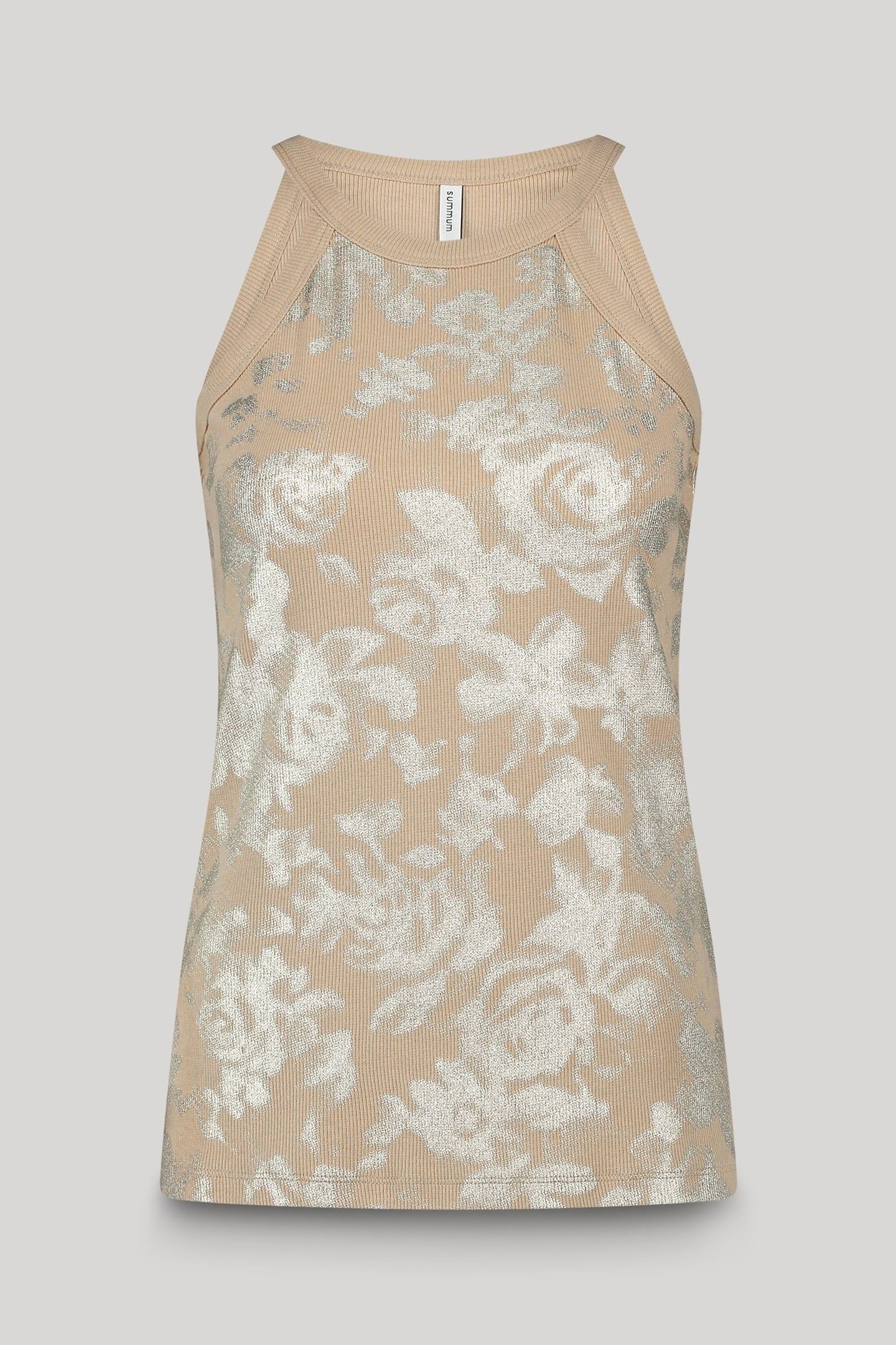 HALTER RIB TOP PRINTED SESAME 4