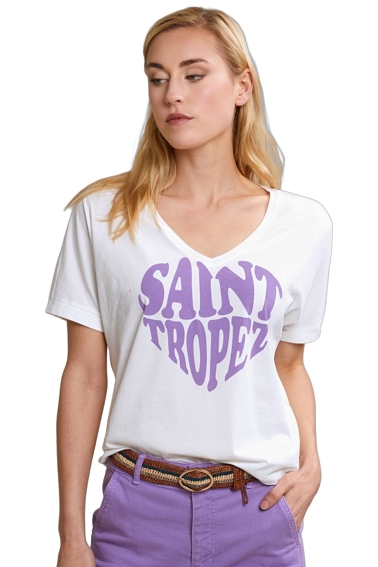 OFF WHITE/PURPLE FANTASY T-SHIRT SHORT SLEEVES 1