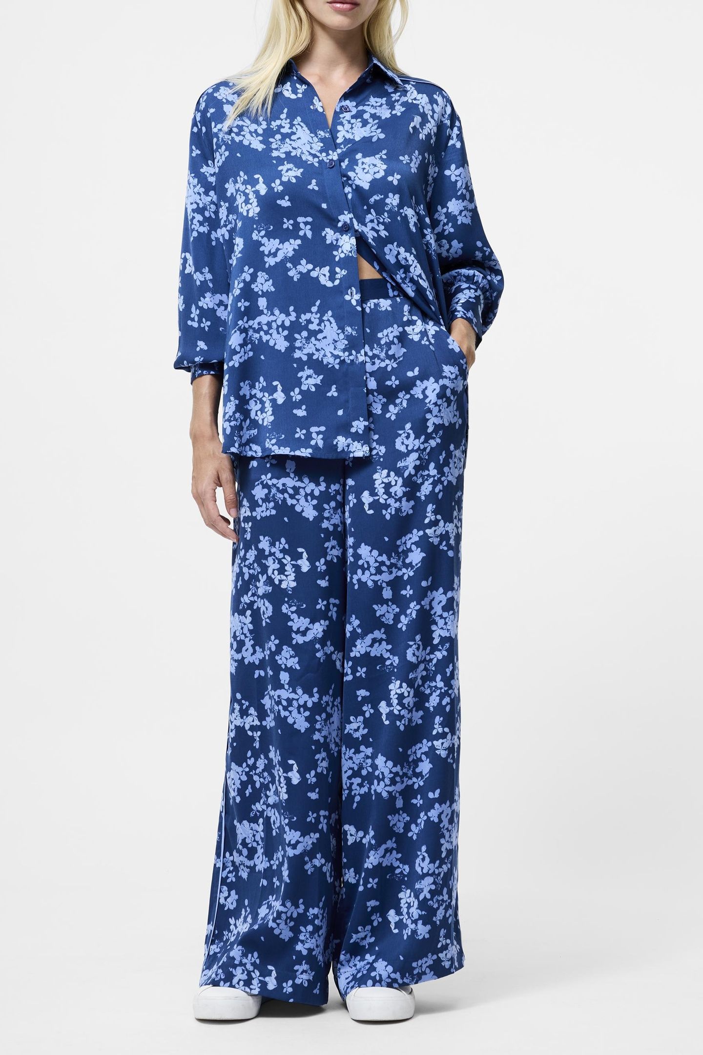 ISLA CELAYA STRAIGHT TROUSER BLUE MULTI 1