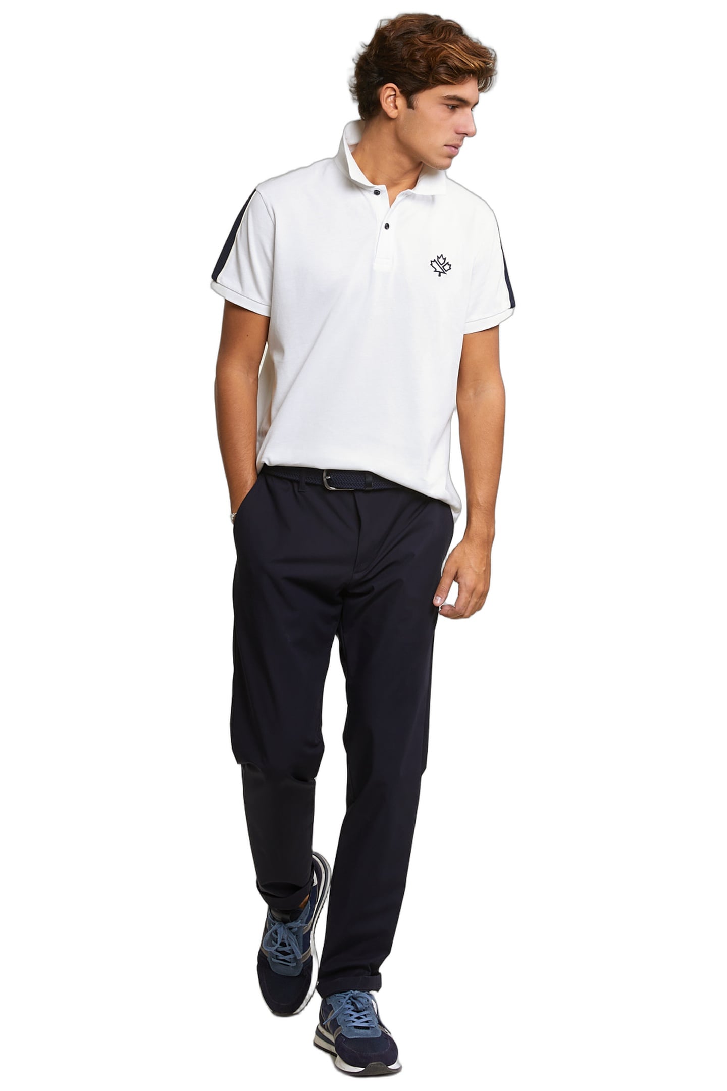 CUSTOM FIT SPORTY STRETCH POLO OFF WHITE 2