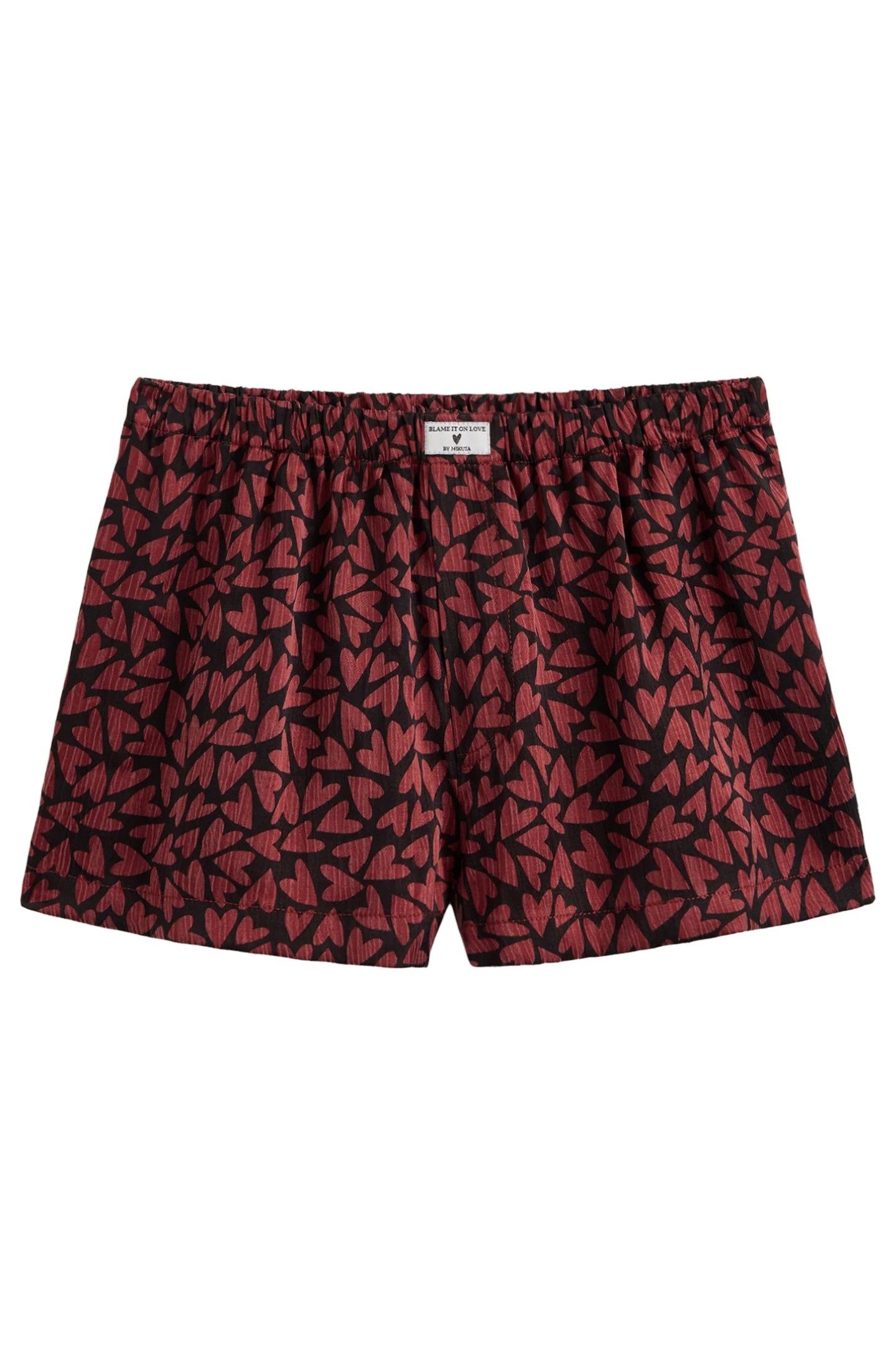 THE RED HEARTS CRINKLE BOXER SHORTS RED 3