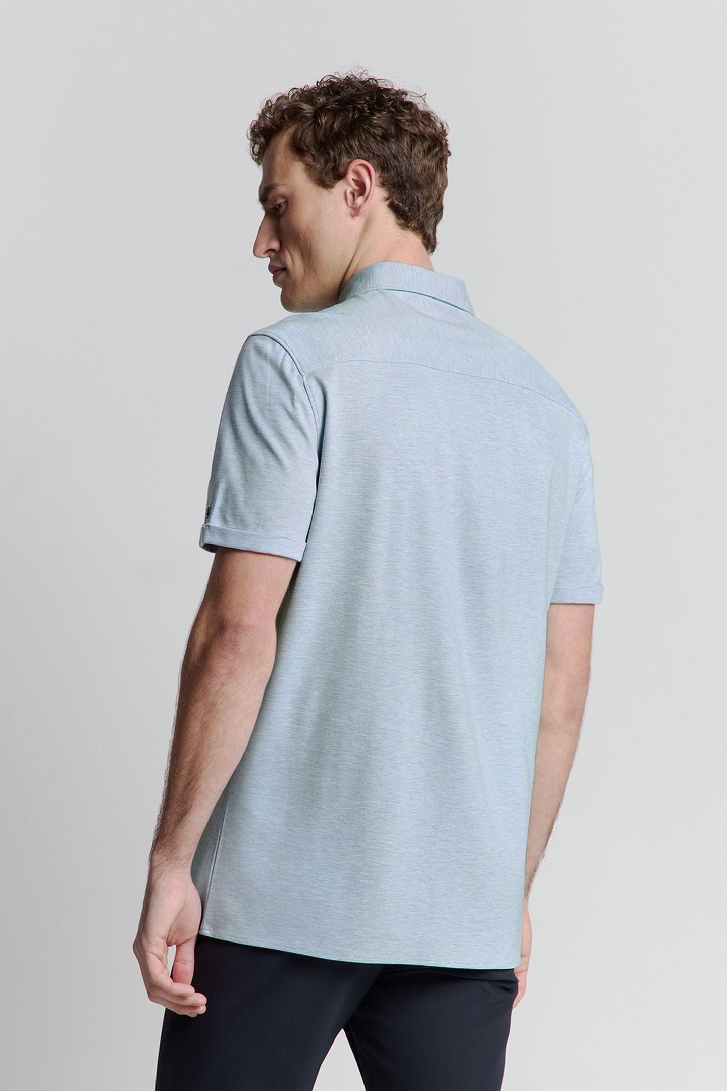 SHIRT SHORT SLEEVE JERSEY MELANGE STRETCH CLOUD 4