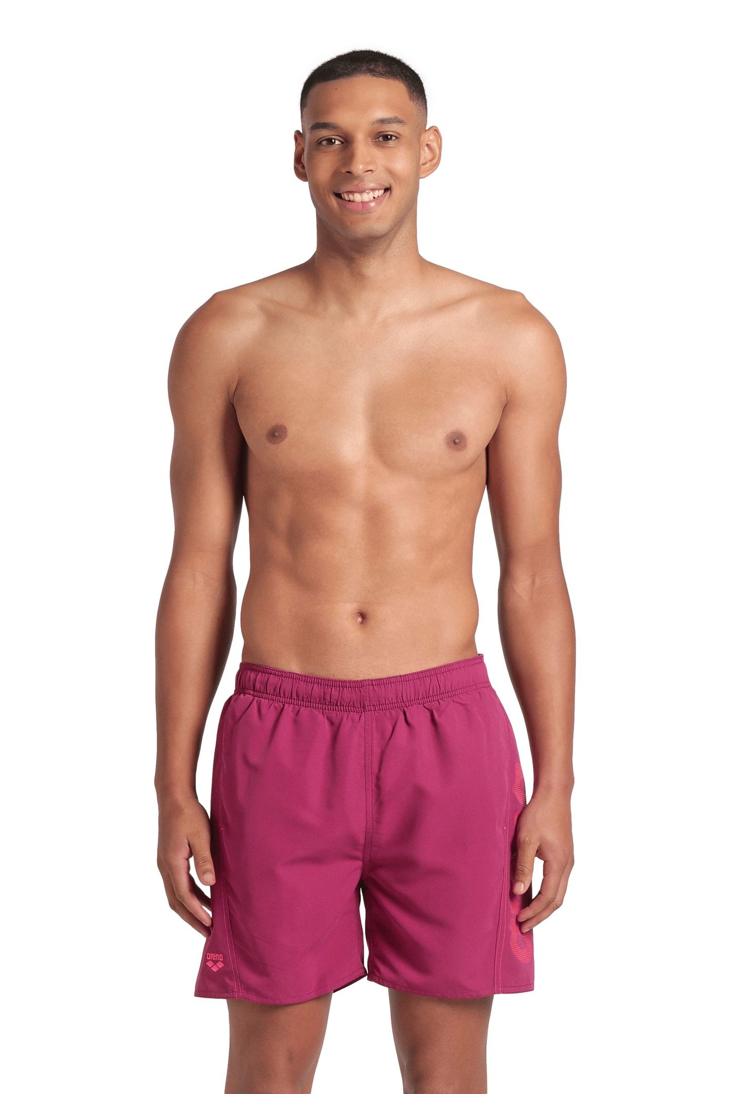 FUNDAMENTALS LOGO BOXER R DARK PURPLE-CALYPSO CORAL 2