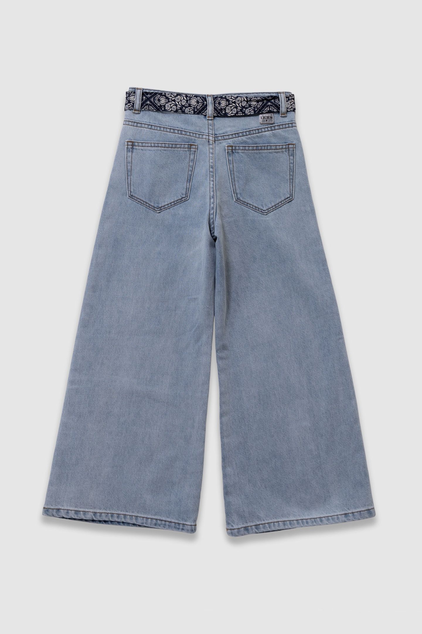 BLUE WIDE-LEG JEANS WITH REMOVABLE BELT 3